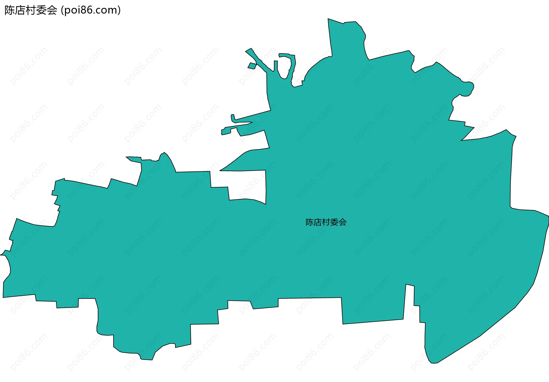 陈店村委会边界地图
