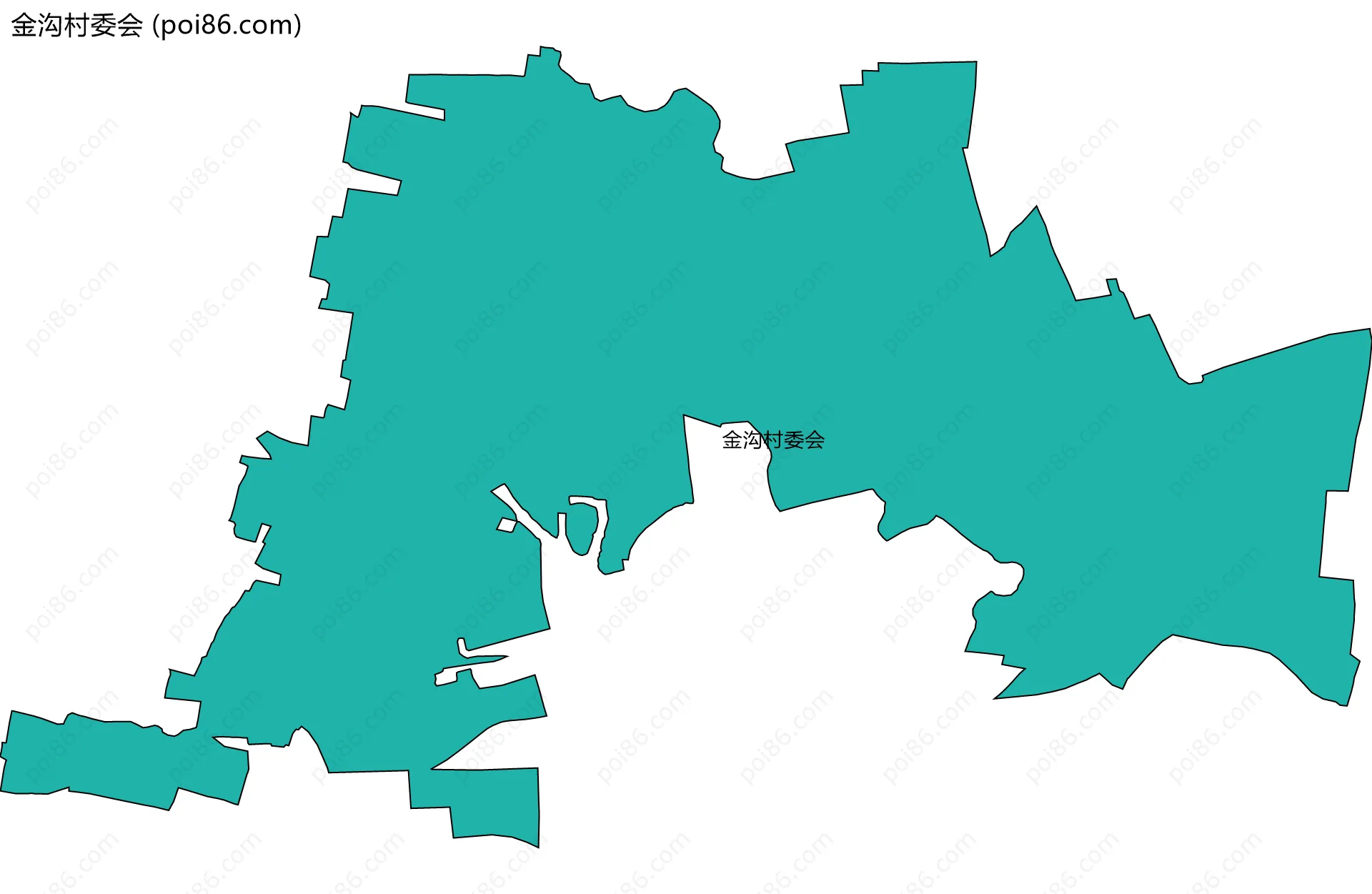 金沟村委会边界地图