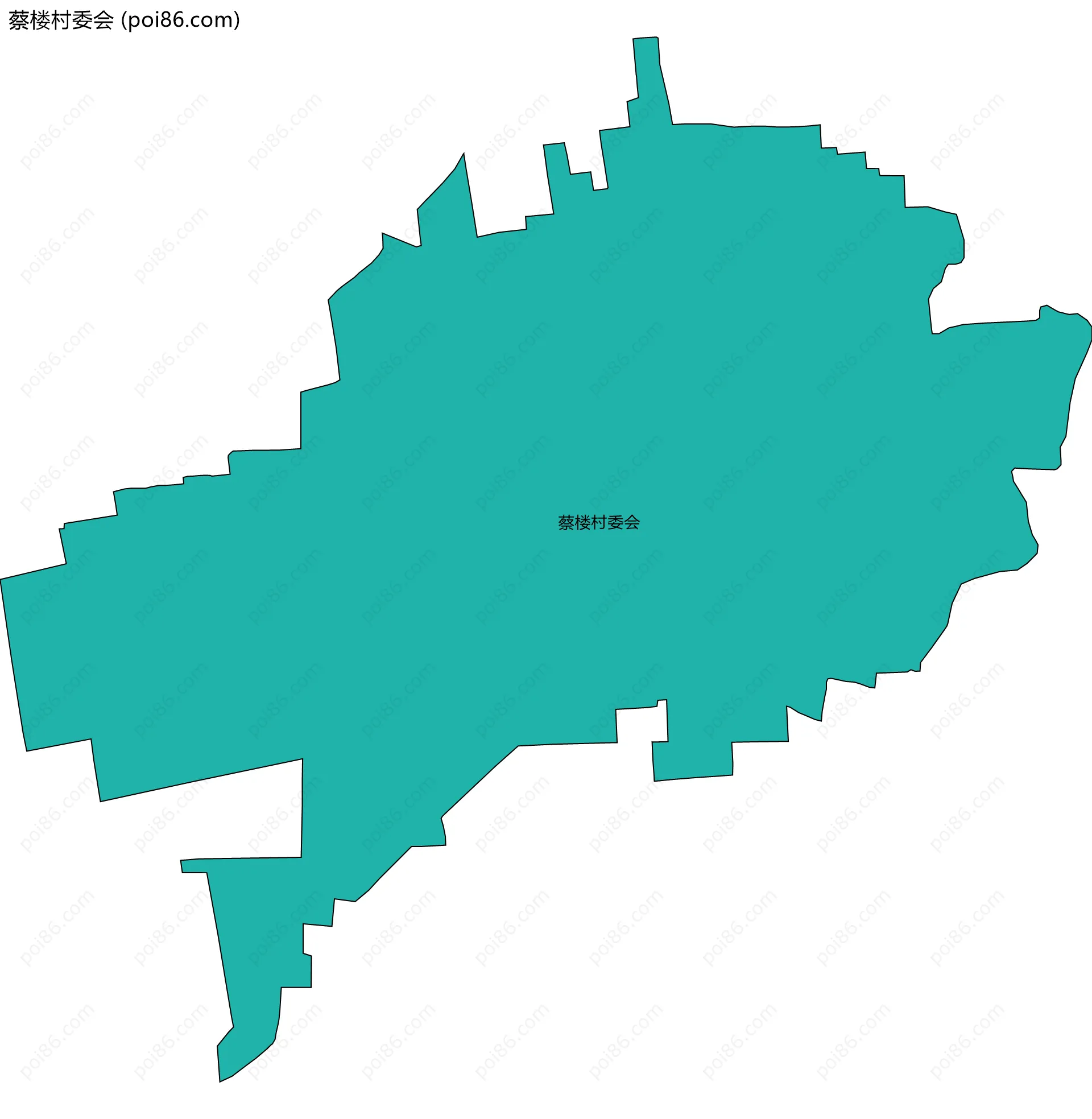 蔡楼村委会边界地图