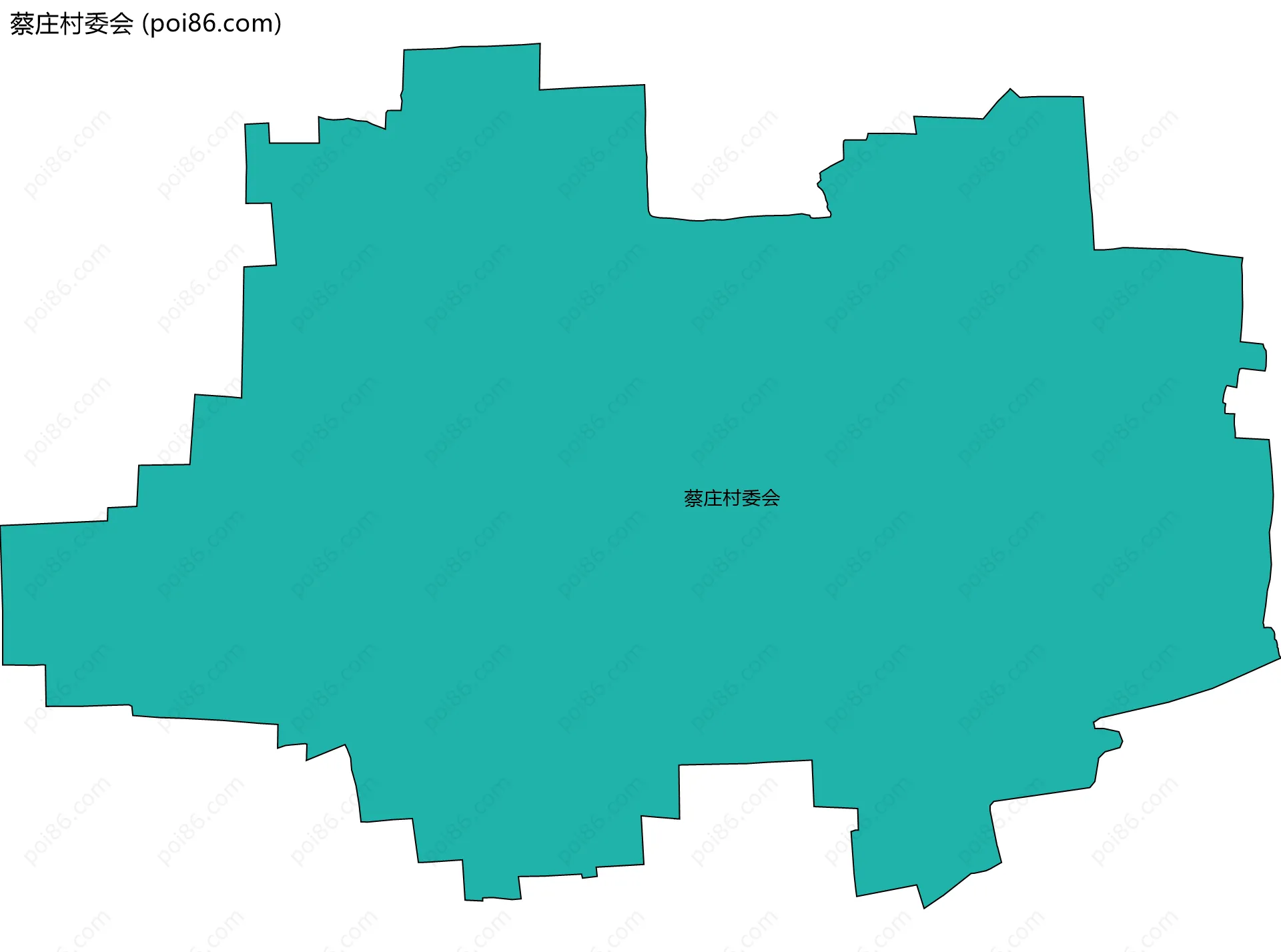 蔡庄村委会边界地图