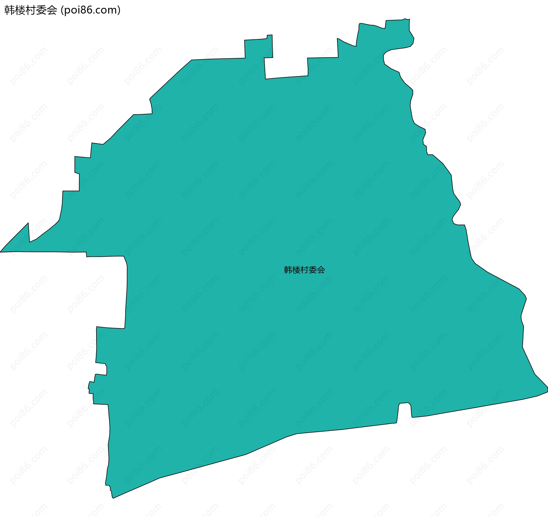 韩楼村委会边界地图