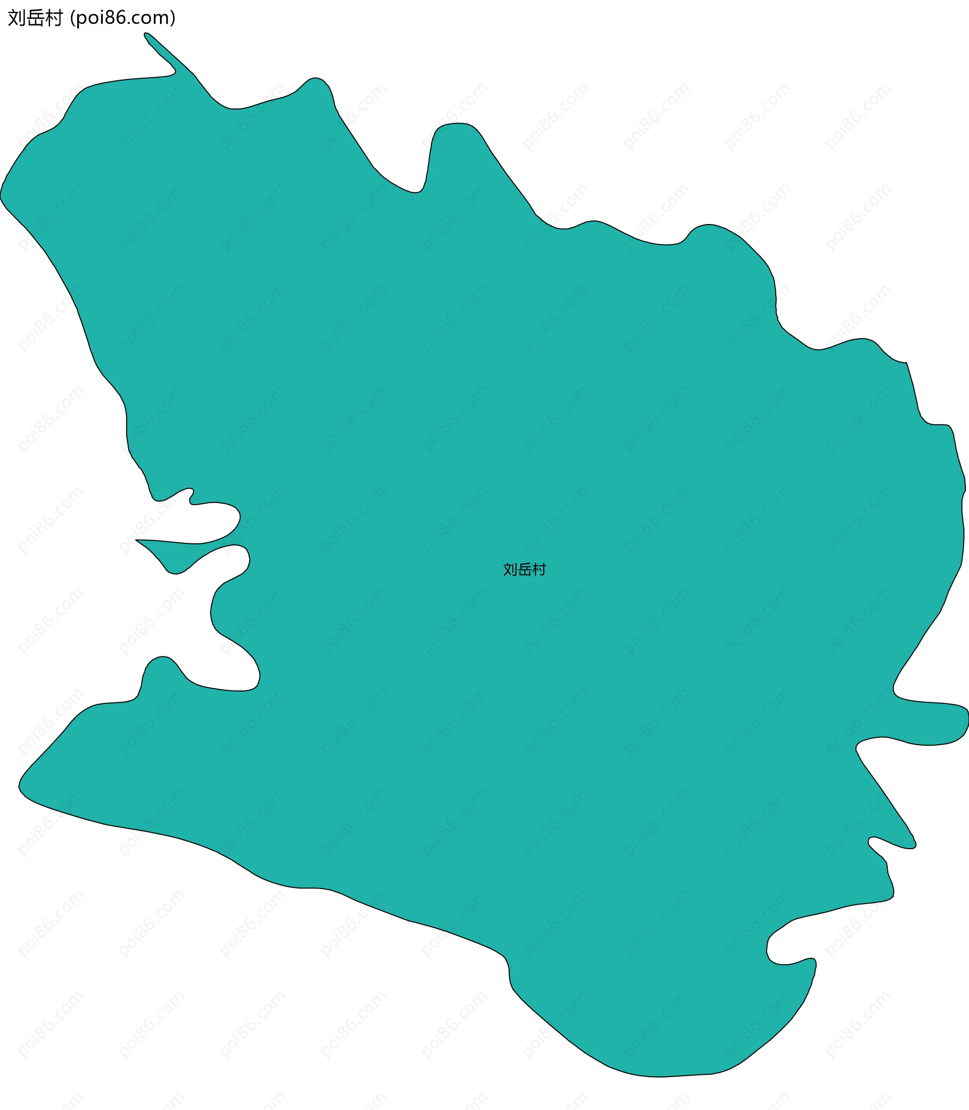 刘岳村边界地图