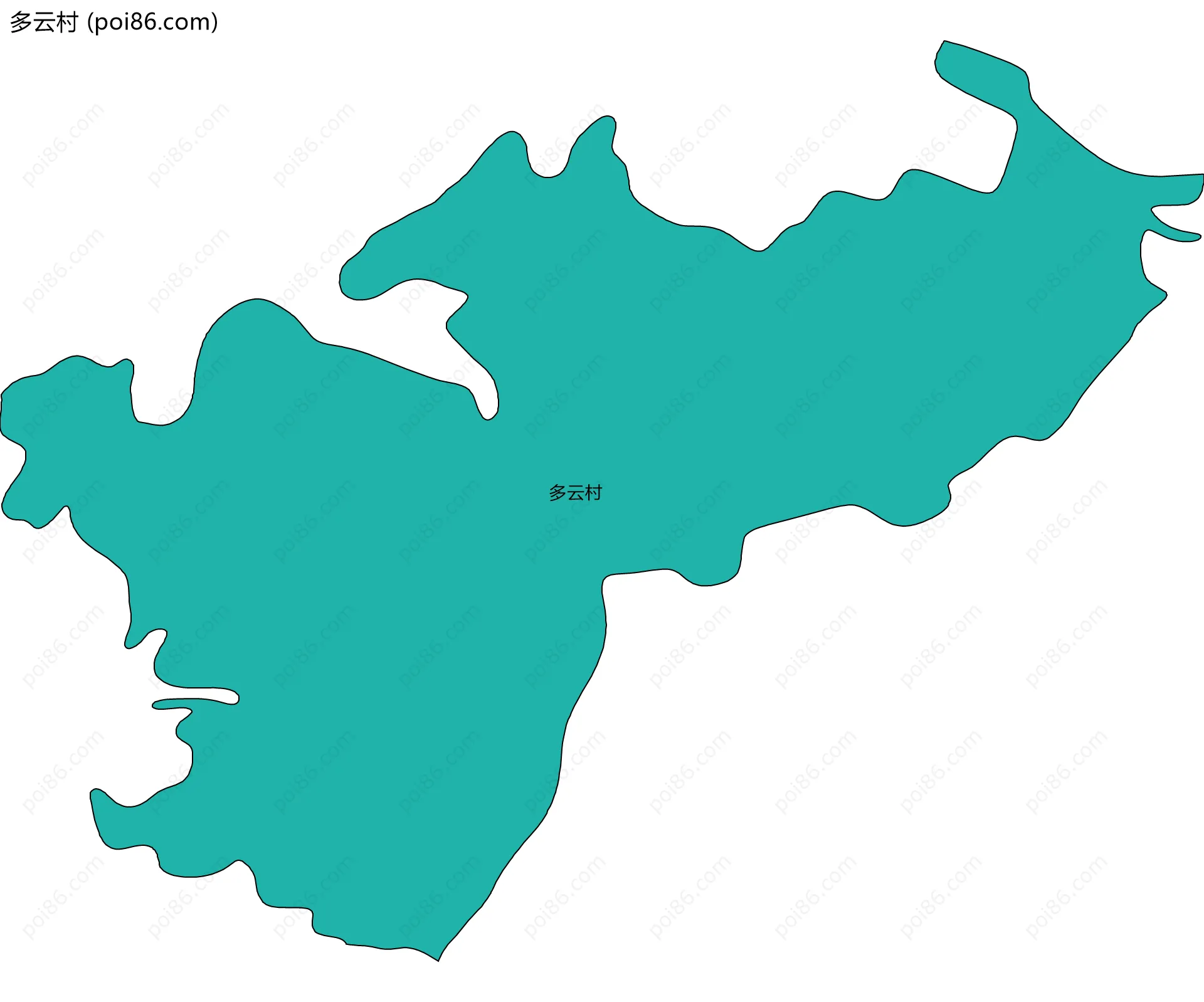 多云村边界地图