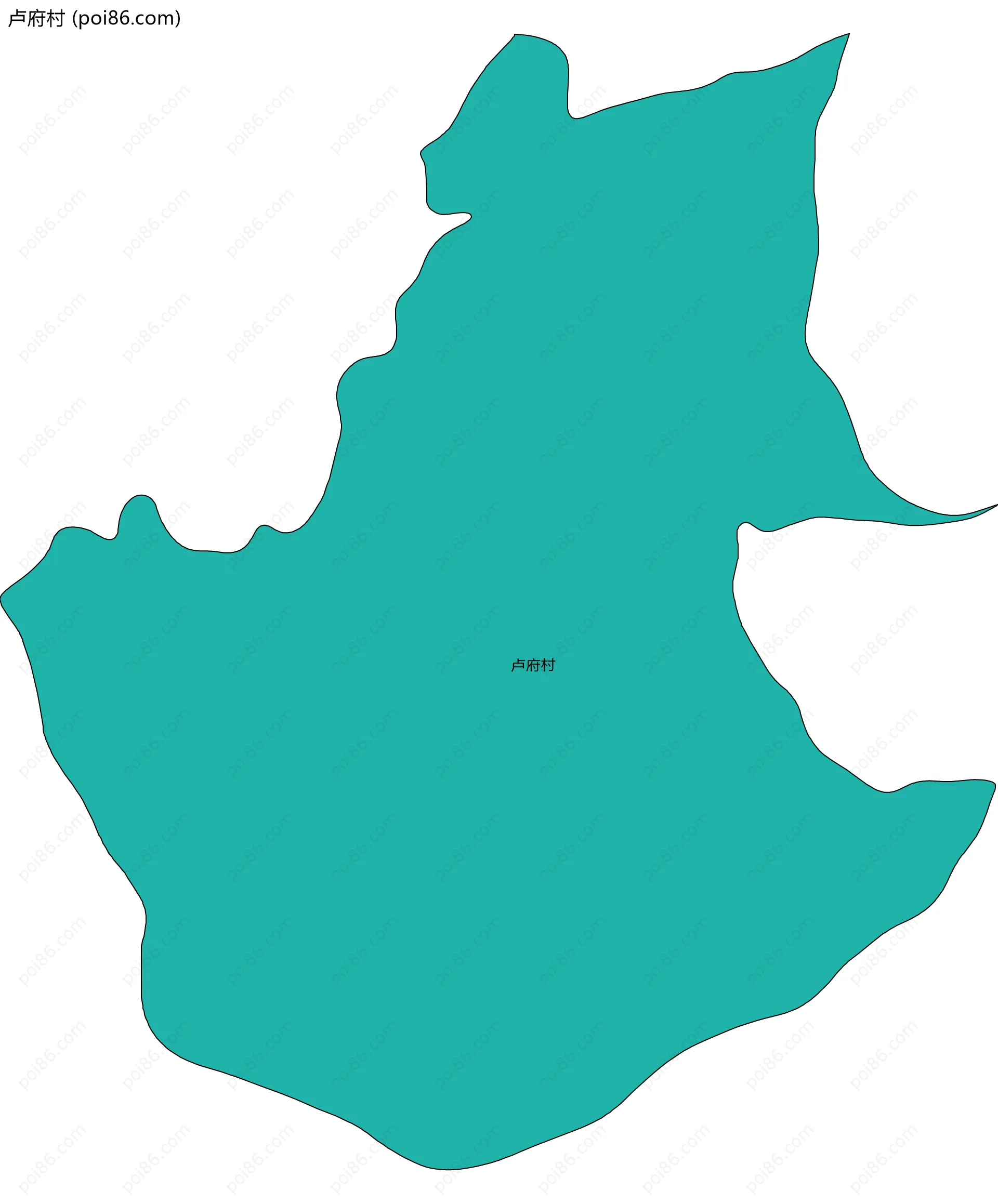 卢府村边界地图