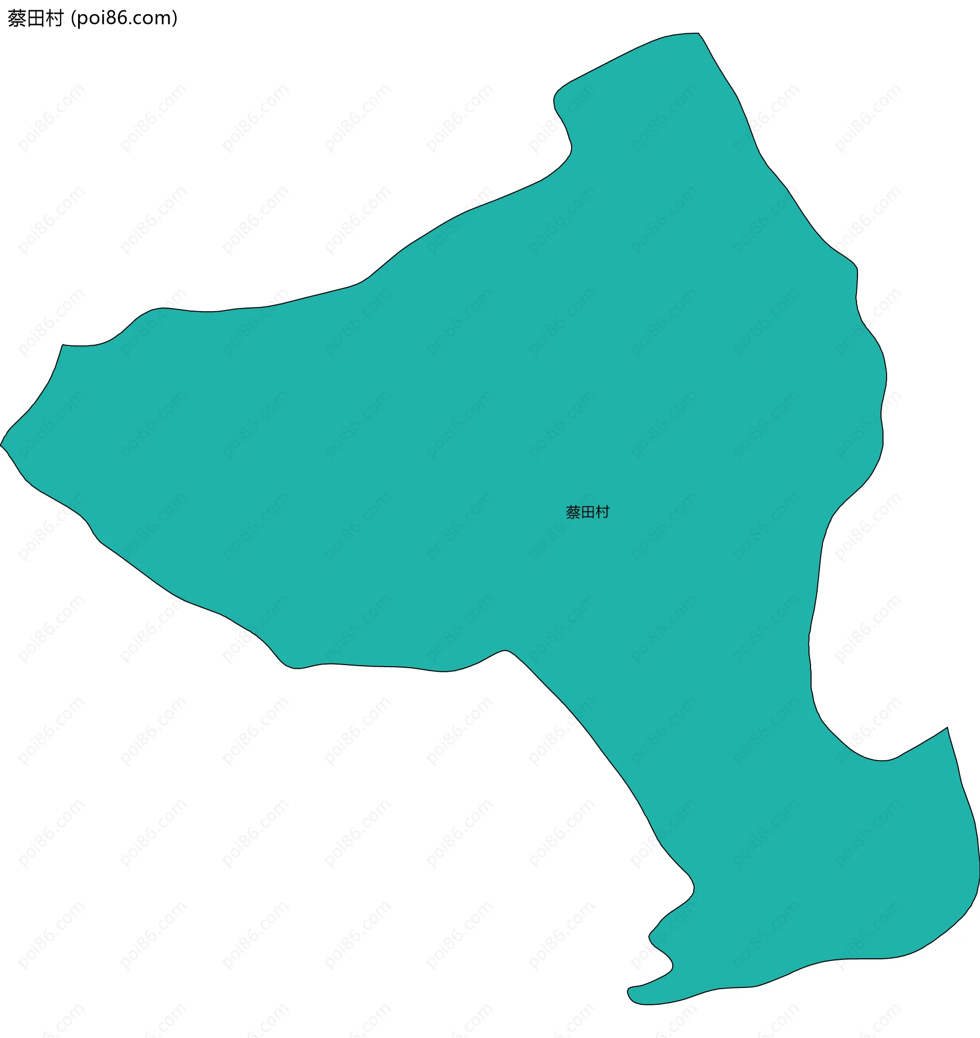 蔡田村边界地图