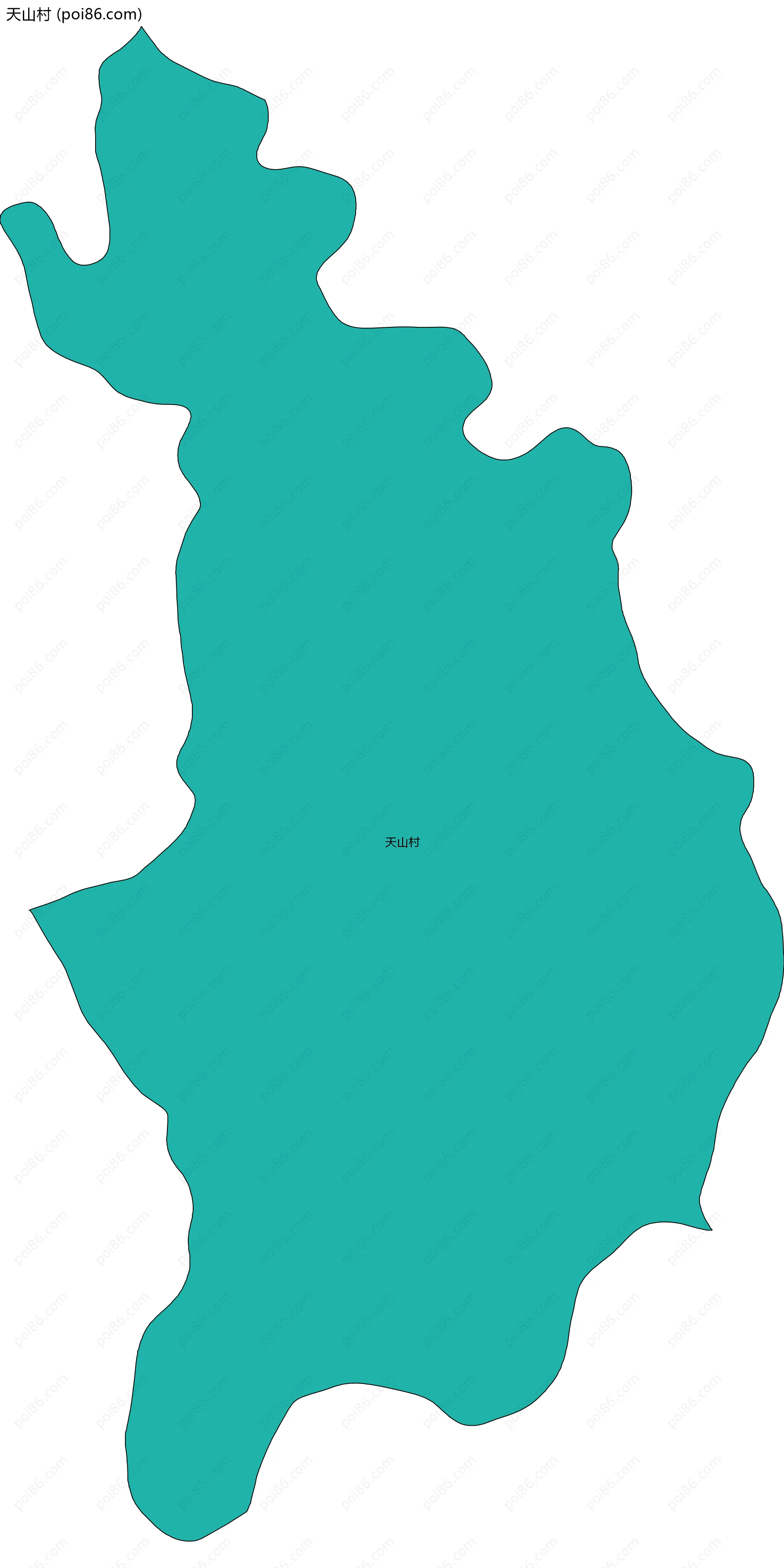 天山村边界地图