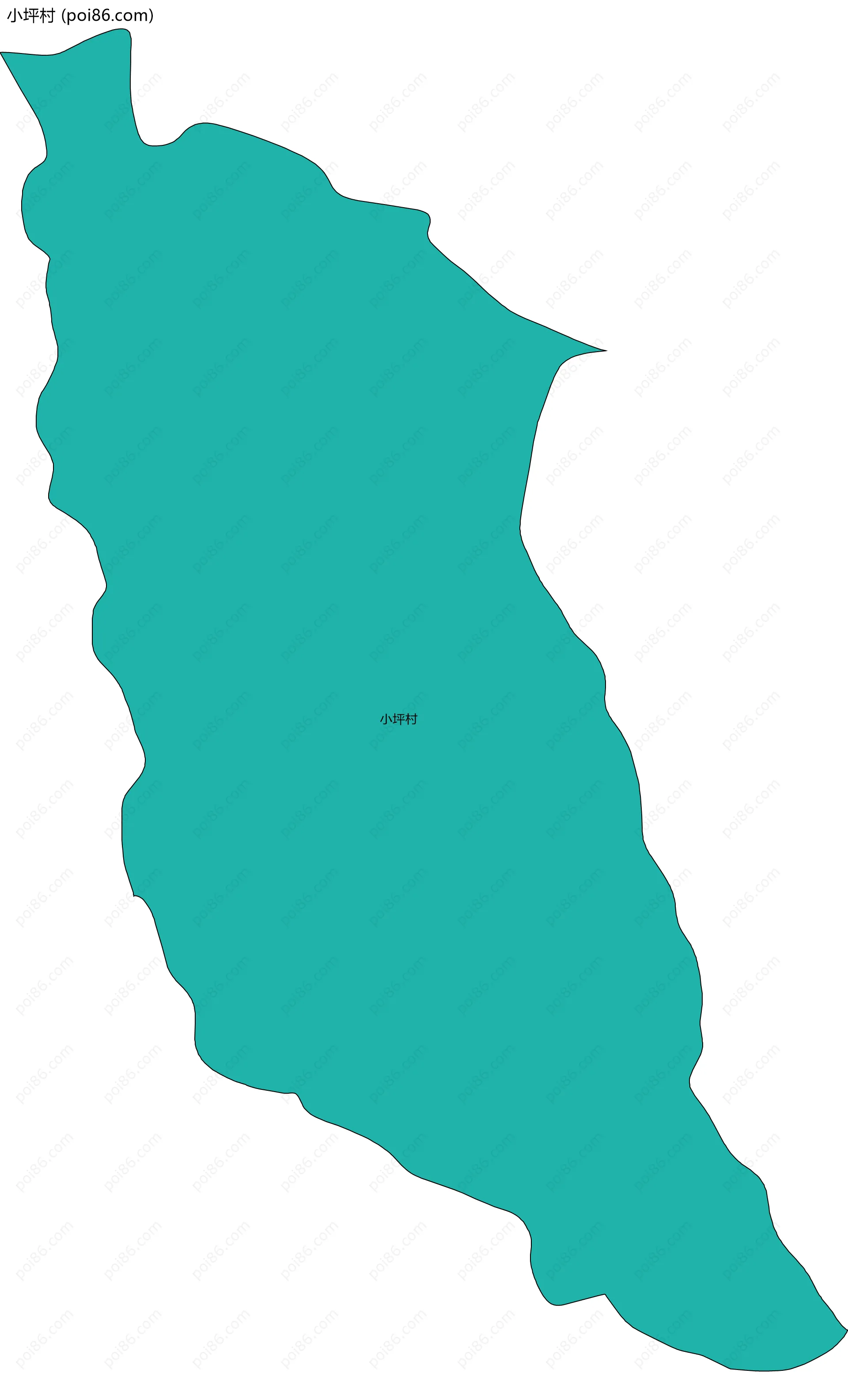 小坪村边界地图
