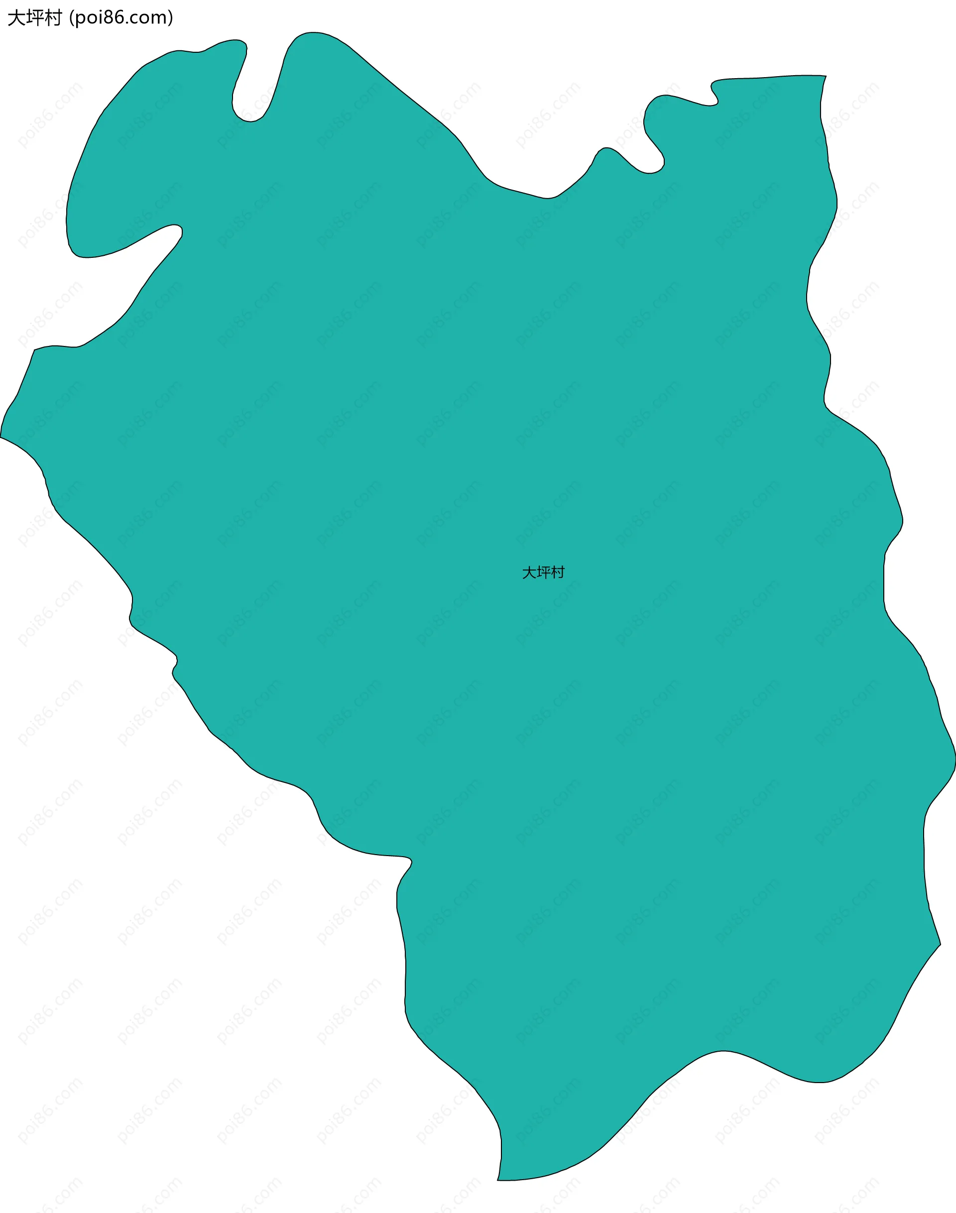 大坪村边界地图