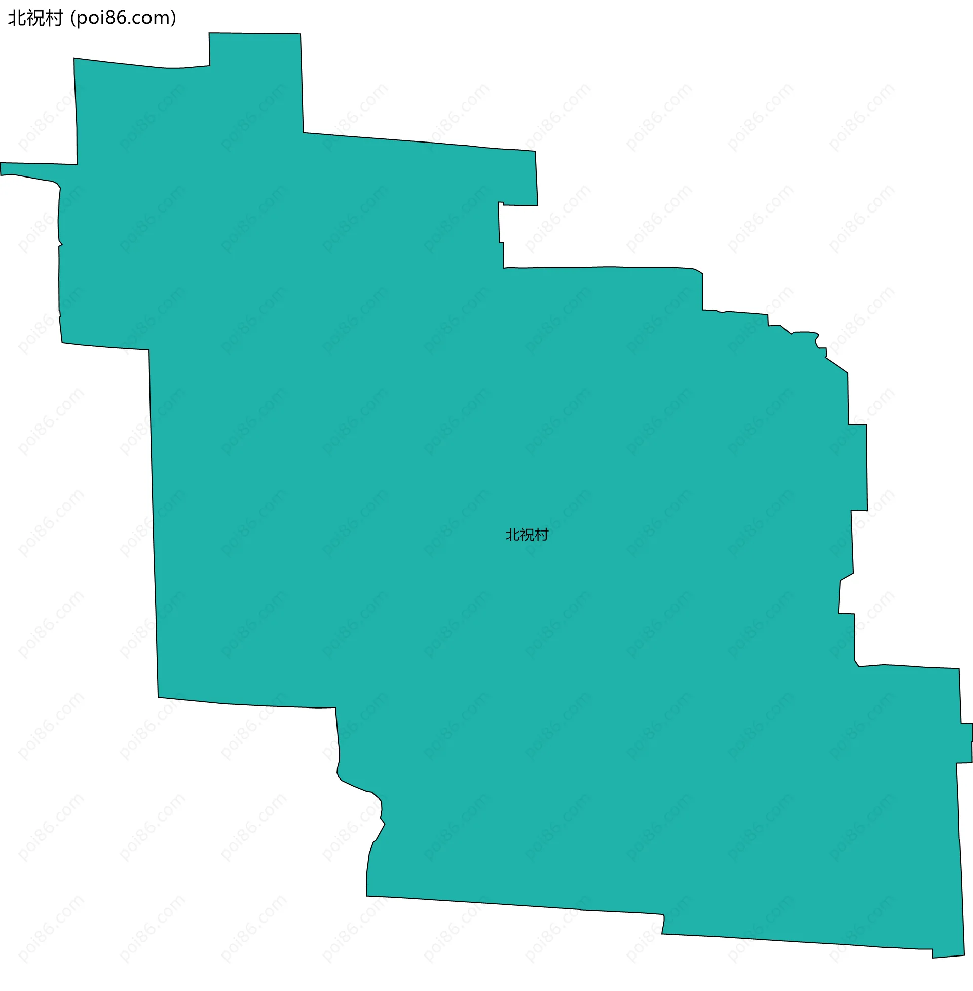 北祝村边界地图