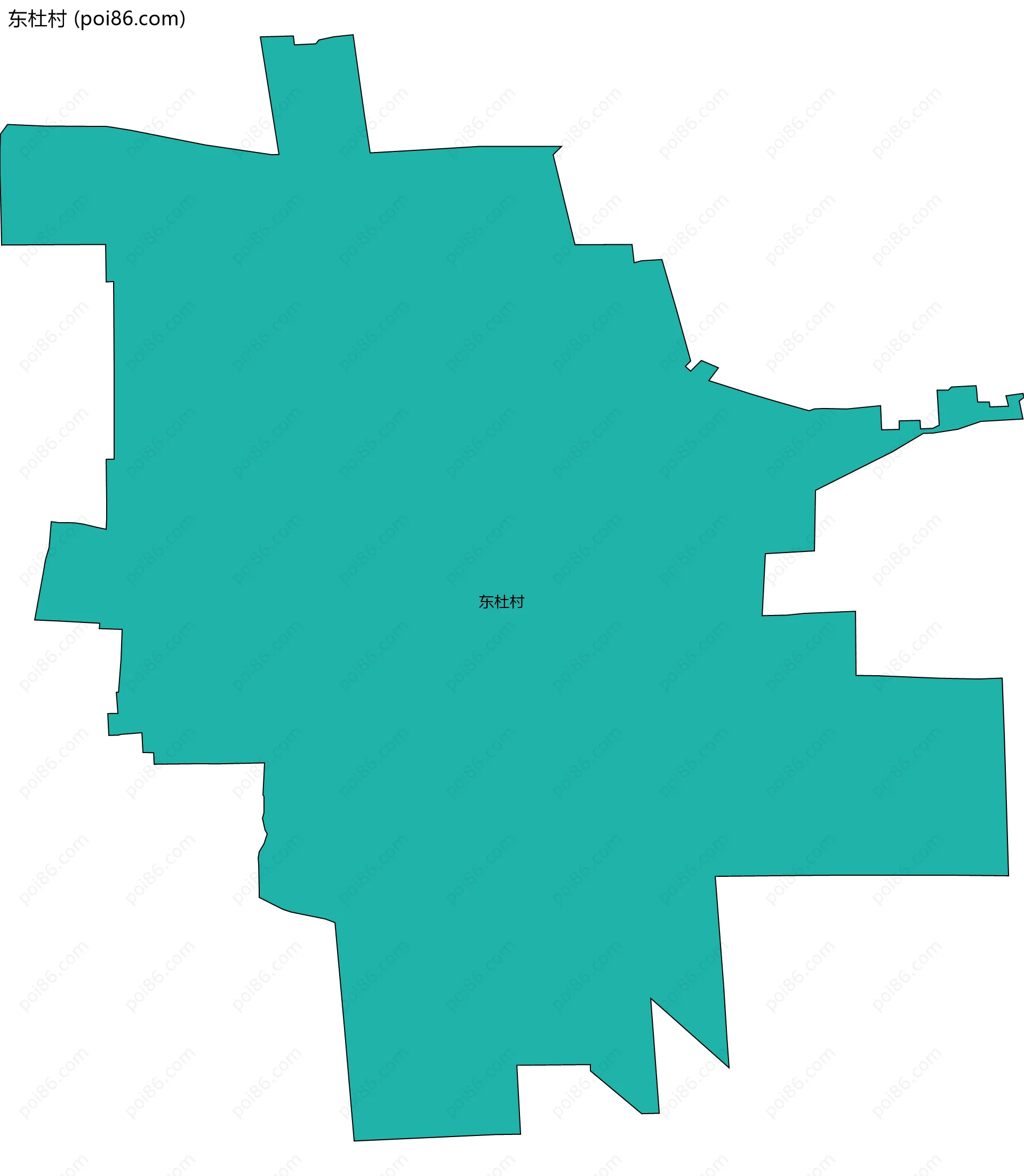 东杜村边界地图