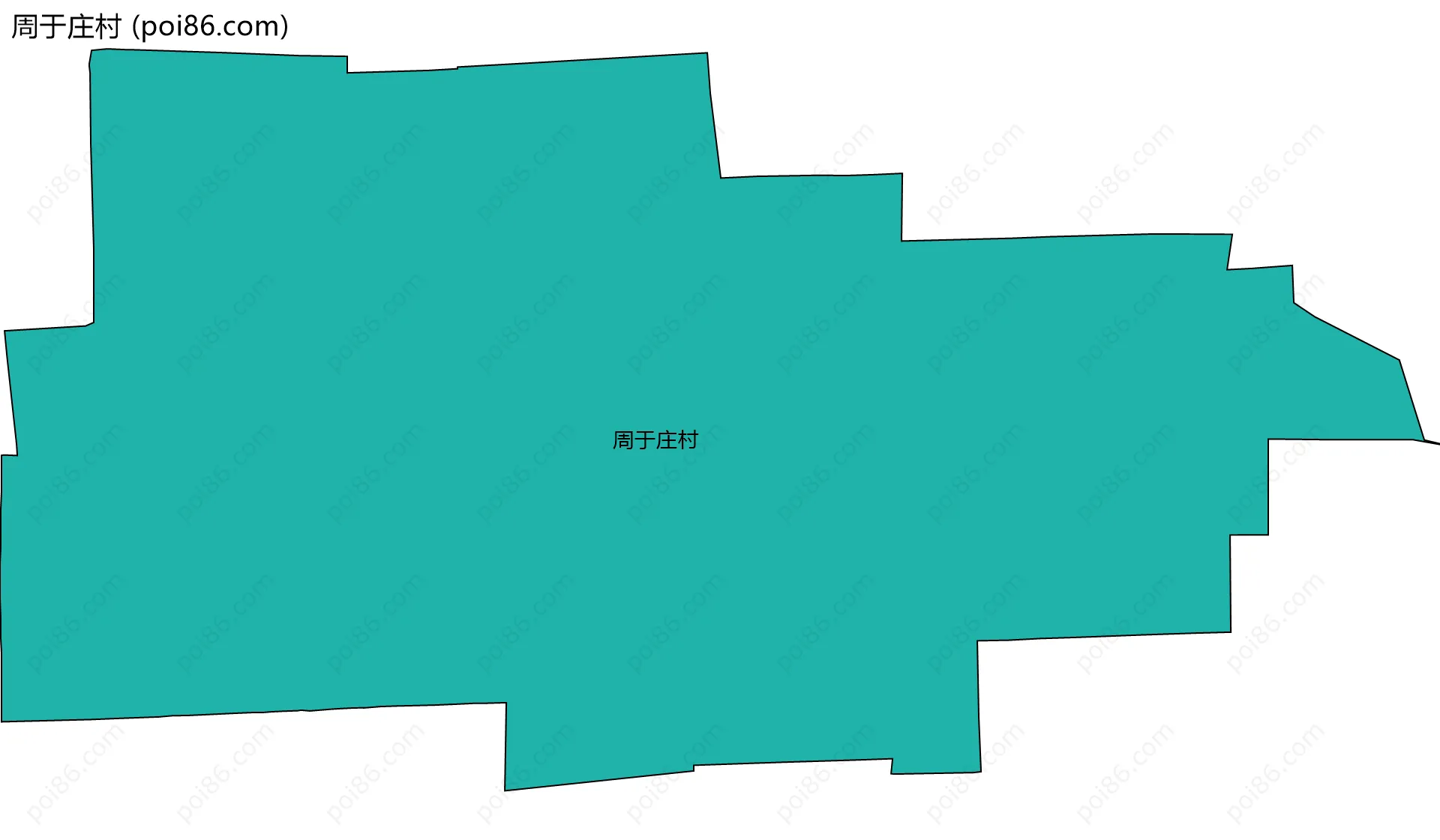 周于庄村边界地图