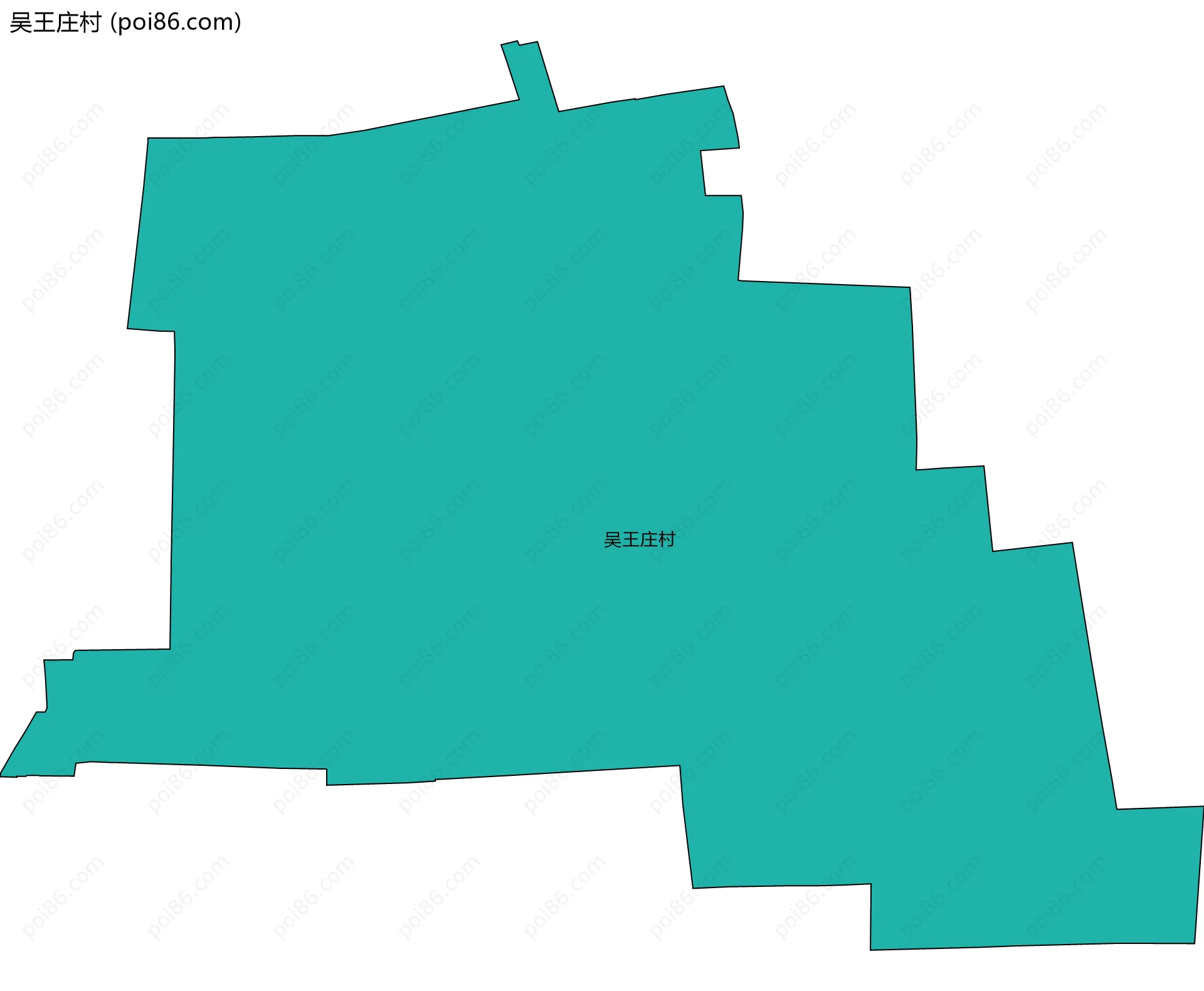 吴王庄村边界地图
