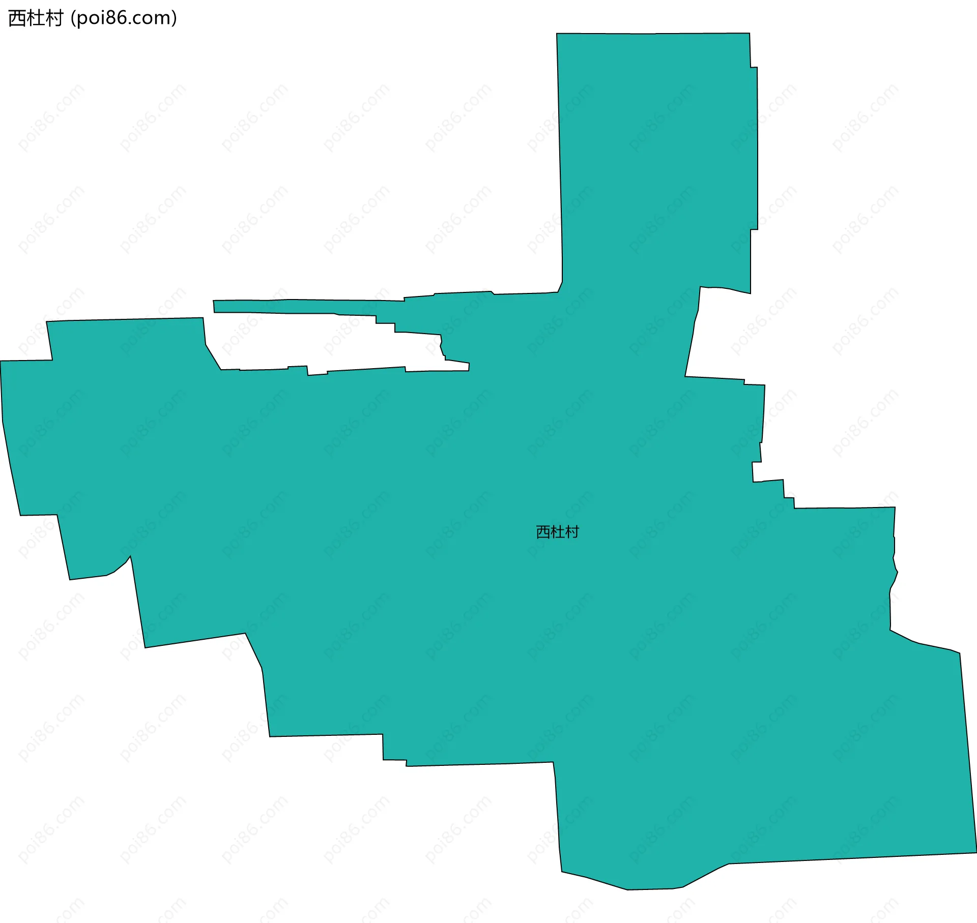 西杜村边界地图