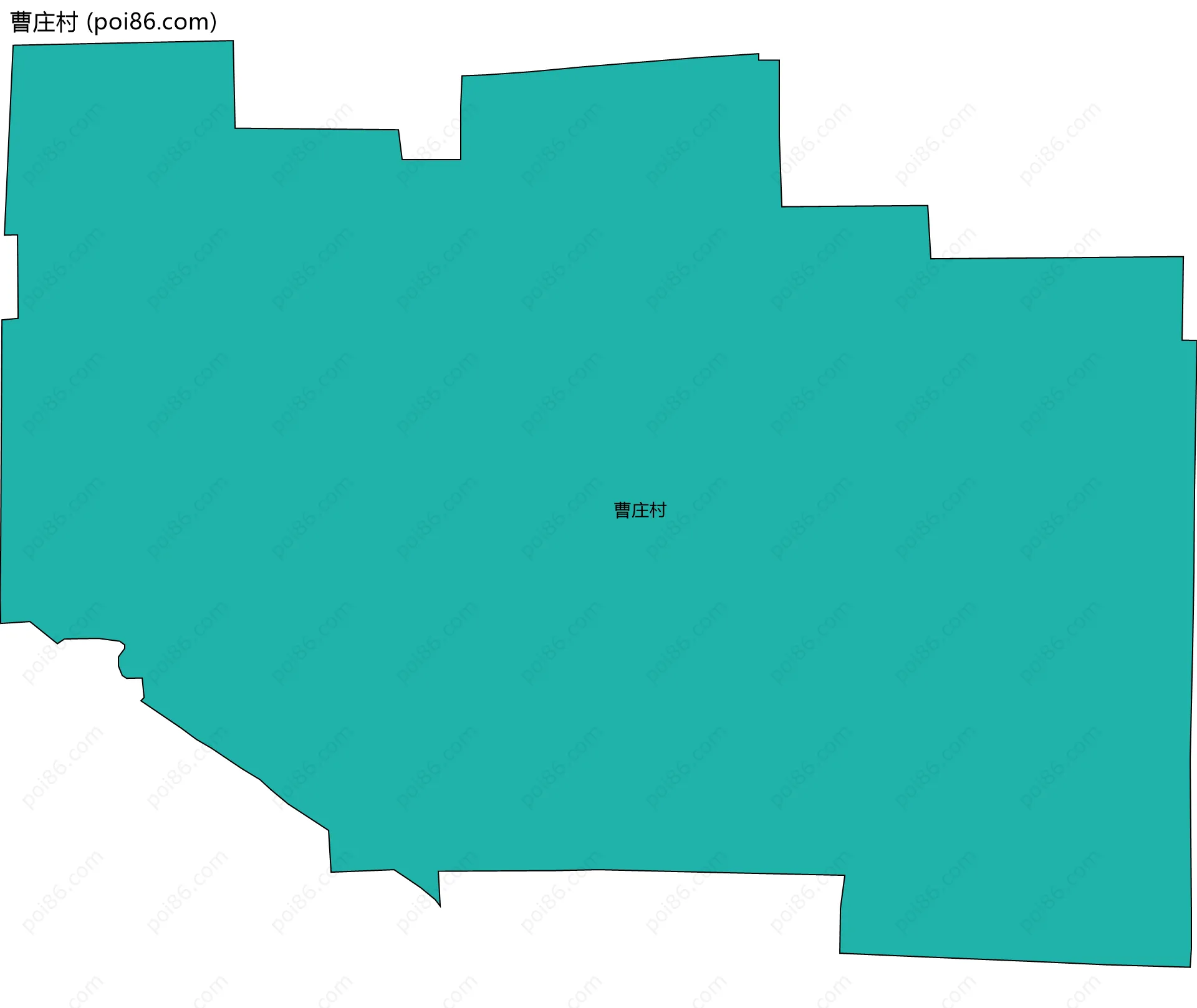 曹庄村边界地图