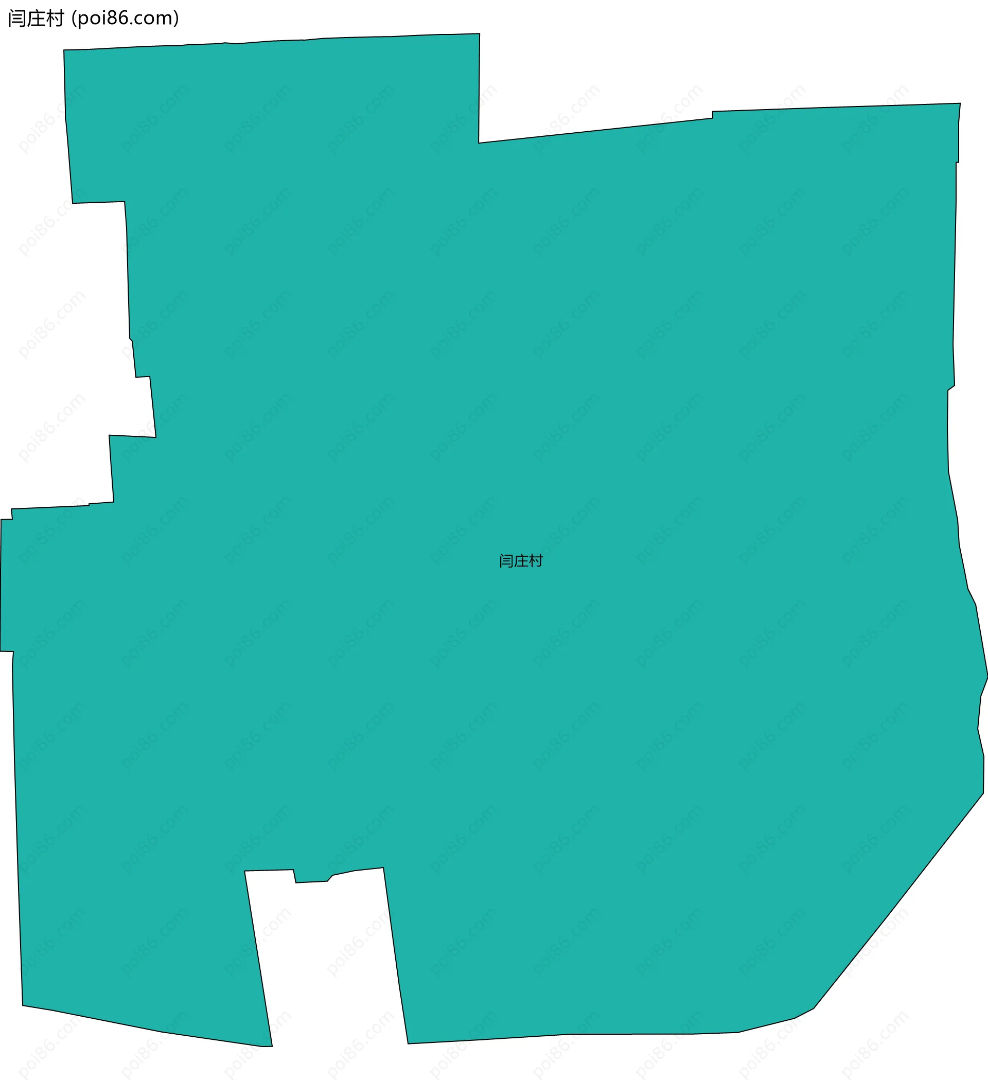 闫庄村边界地图