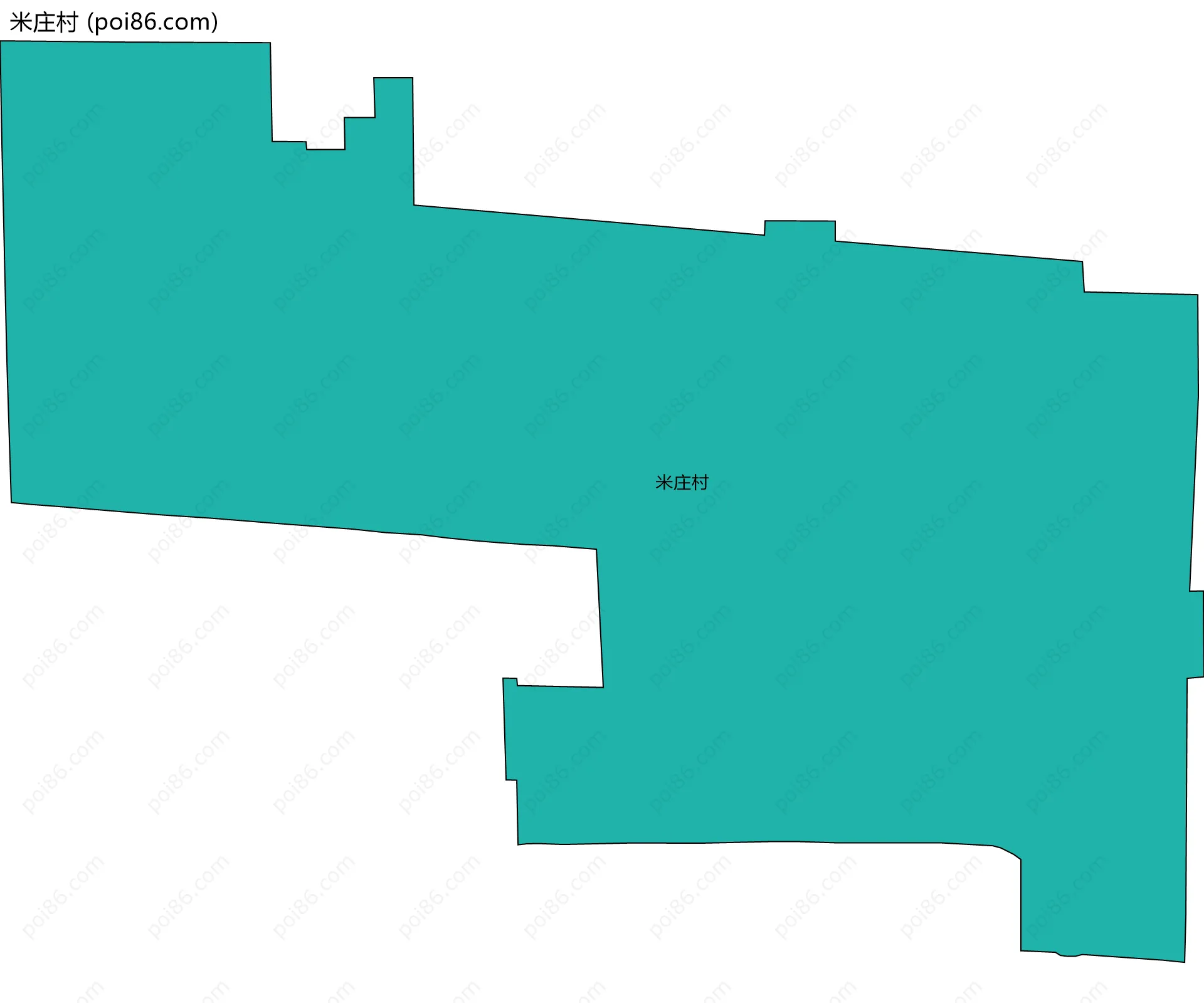 米庄村边界地图