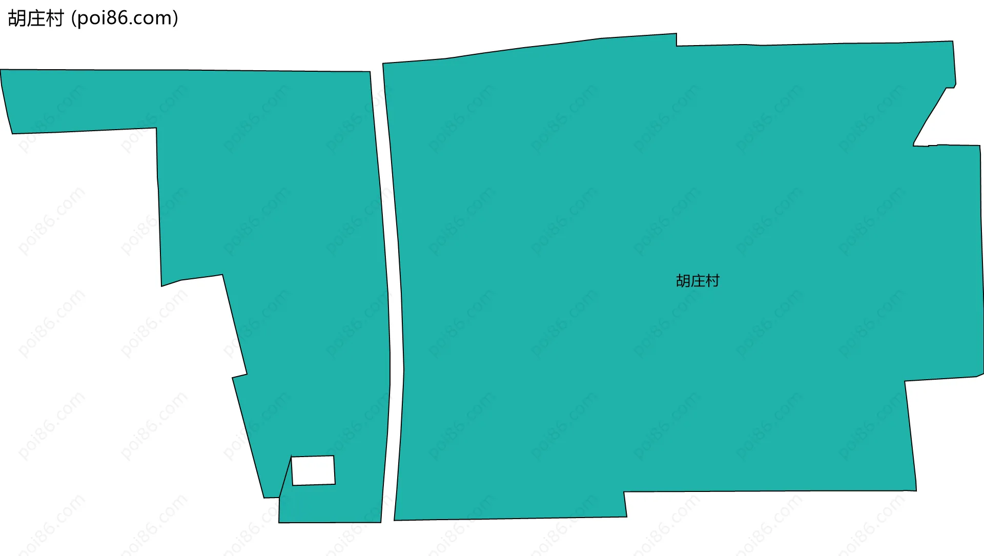 胡庄村边界地图