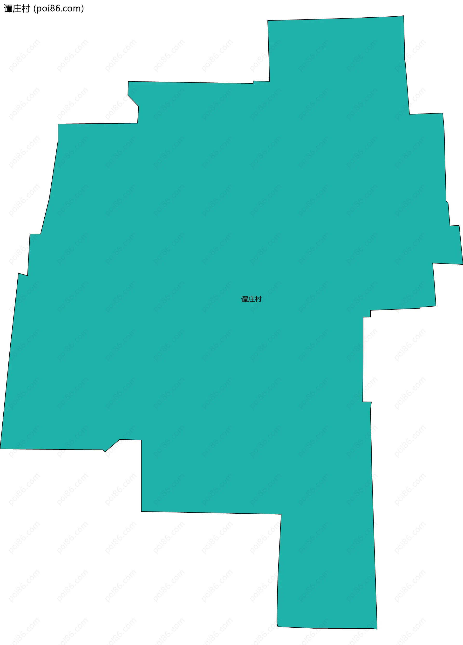 谭庄村边界地图
