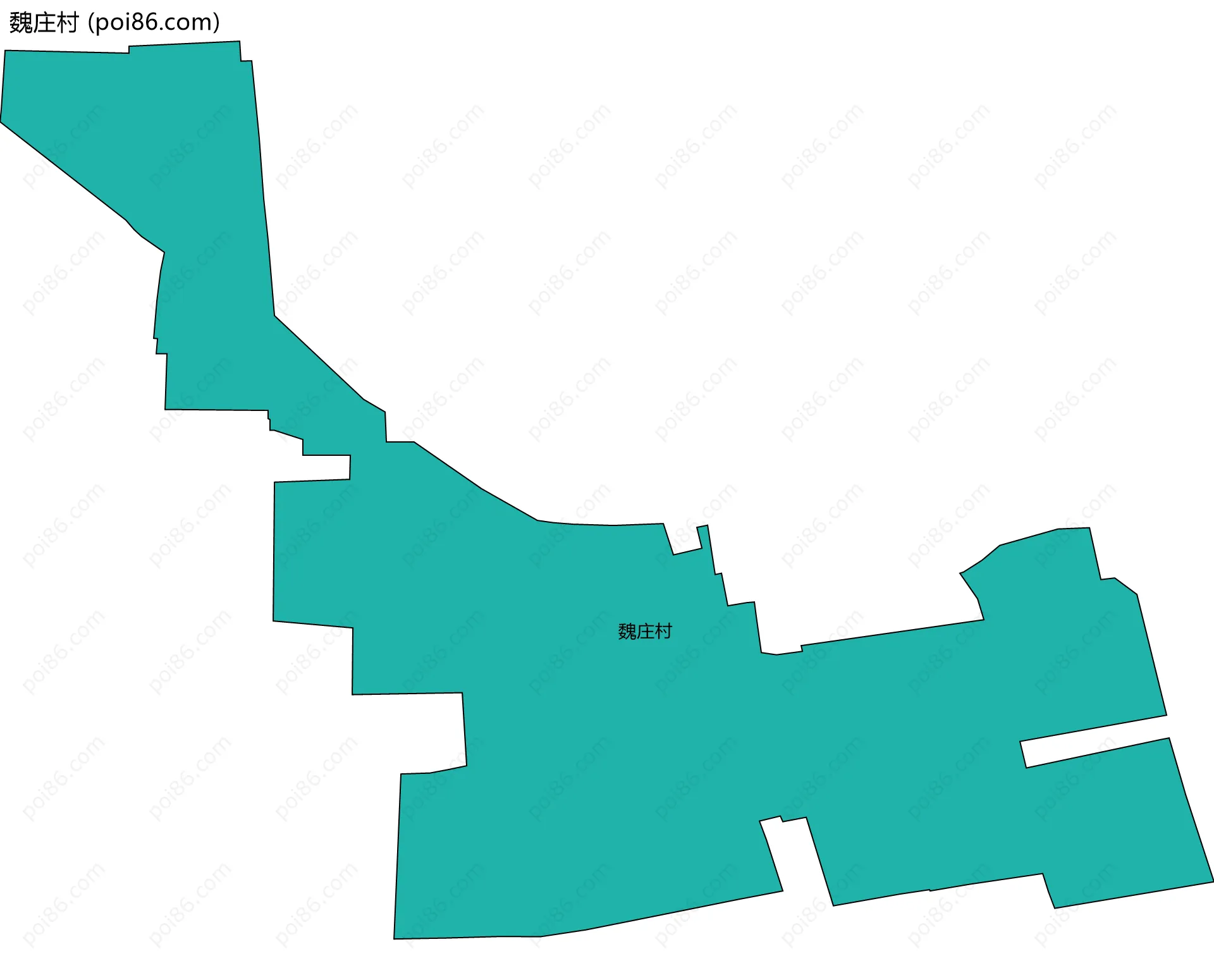 魏庄村边界地图
