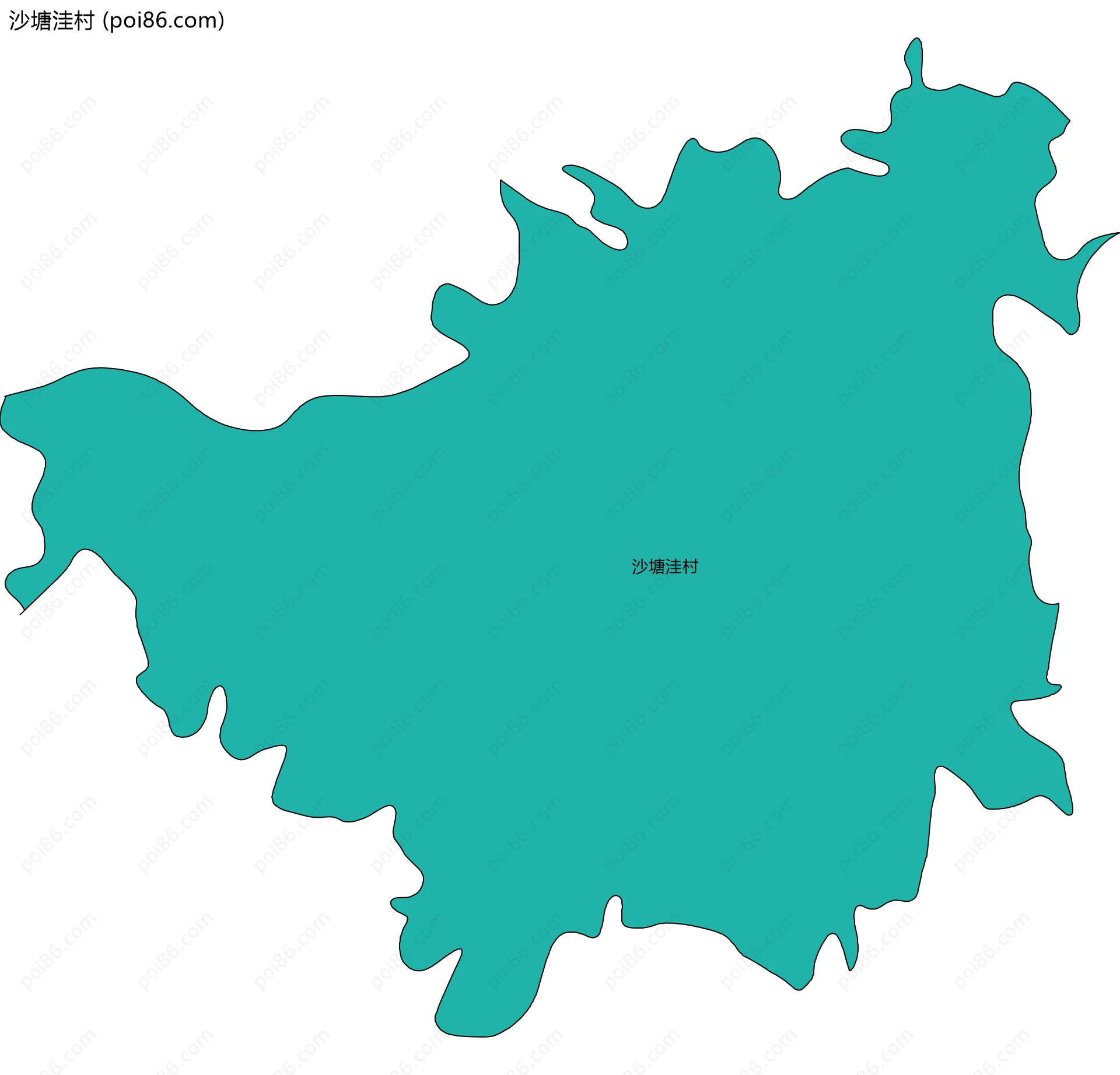 沙塘洼村边界地图