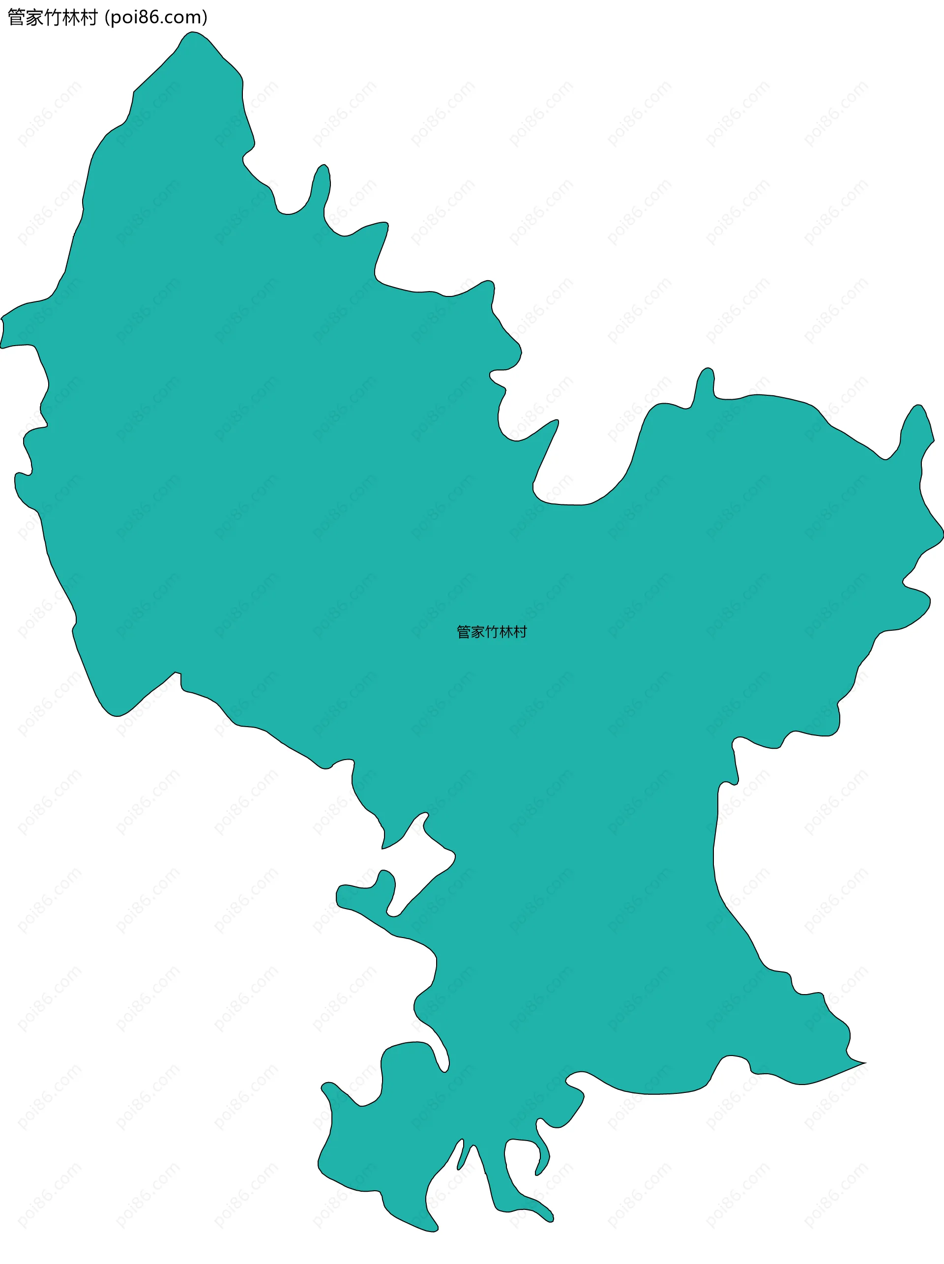 管家竹林村边界地图