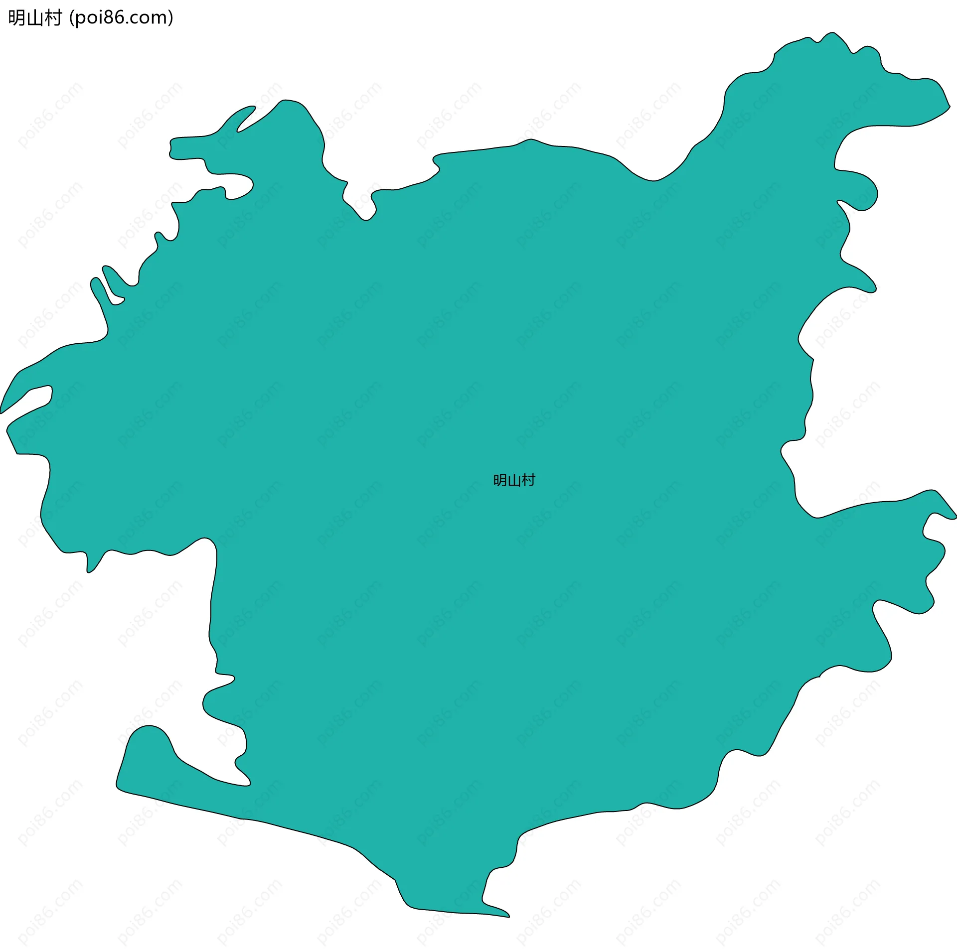 明山村边界地图