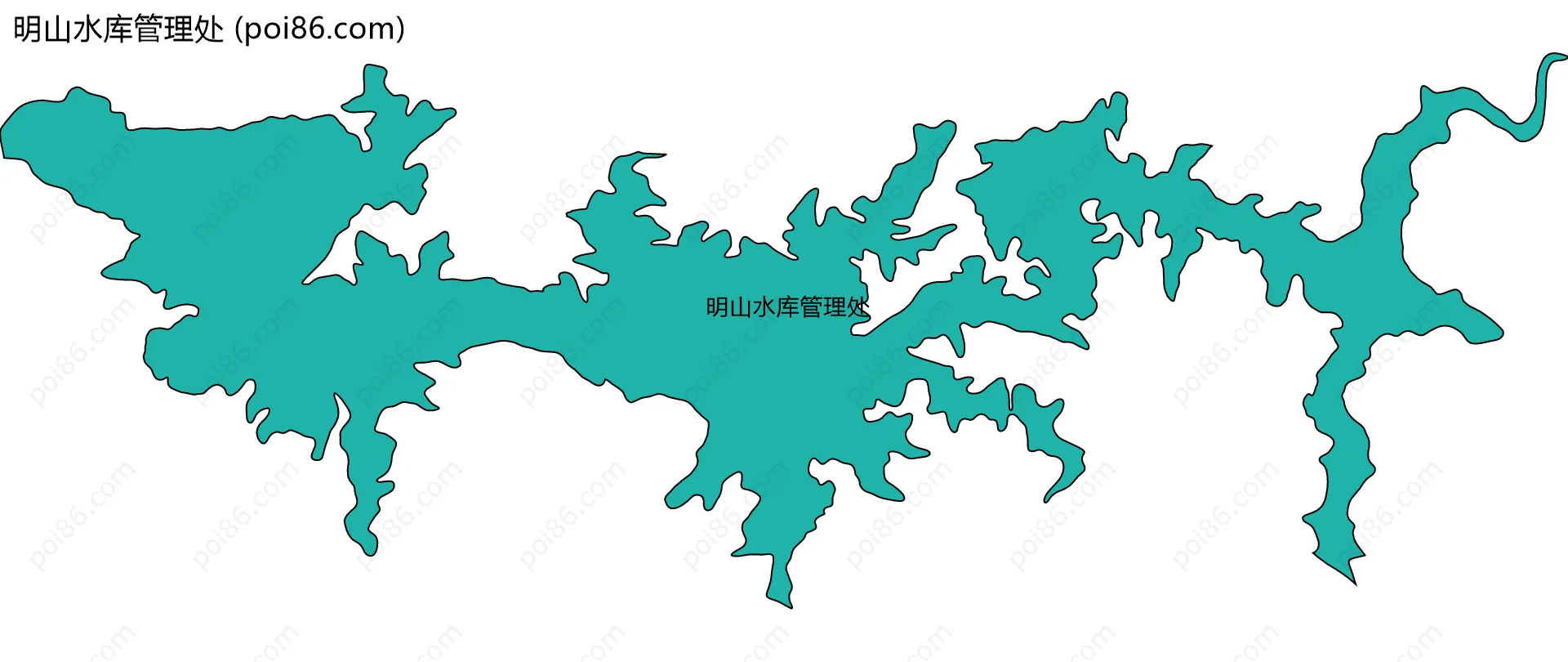 明山水库管理处边界地图