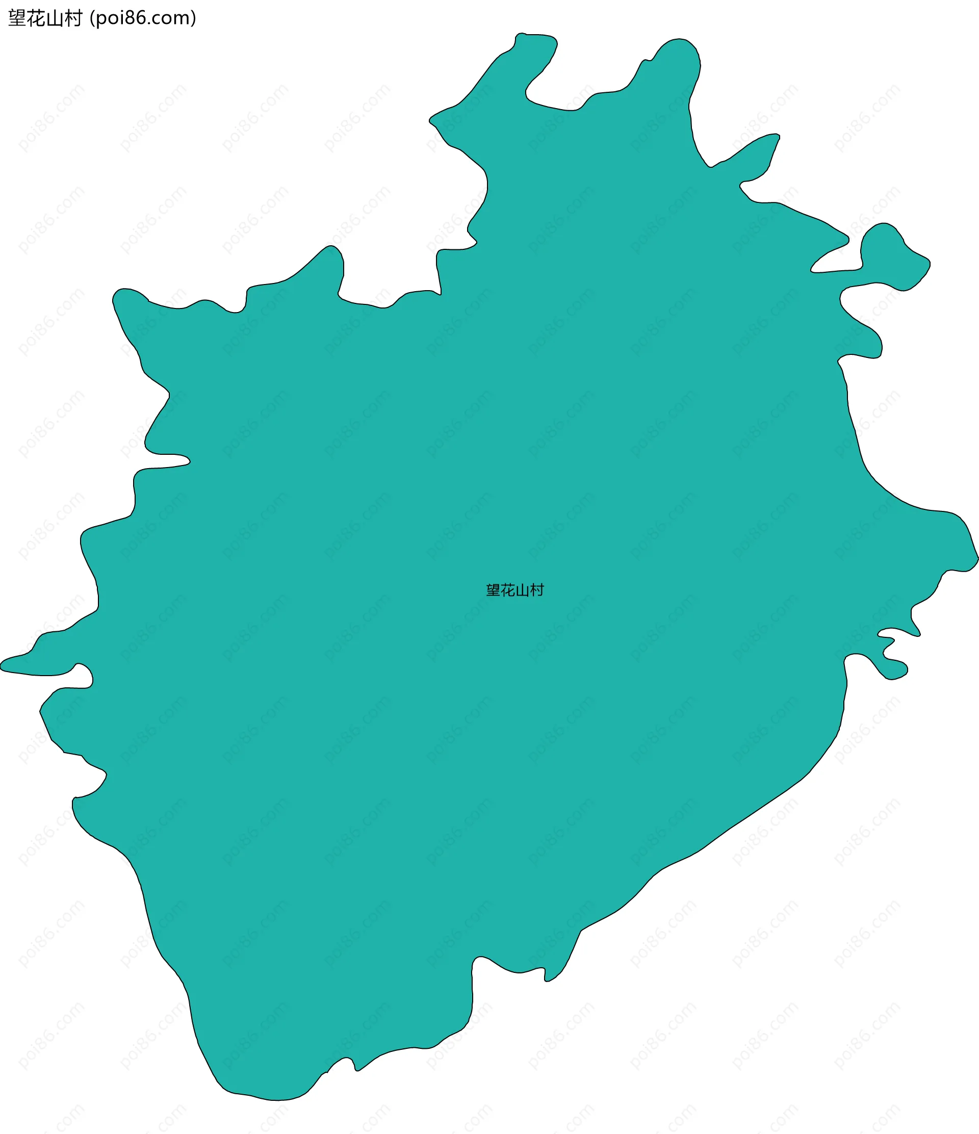 望花山村边界地图