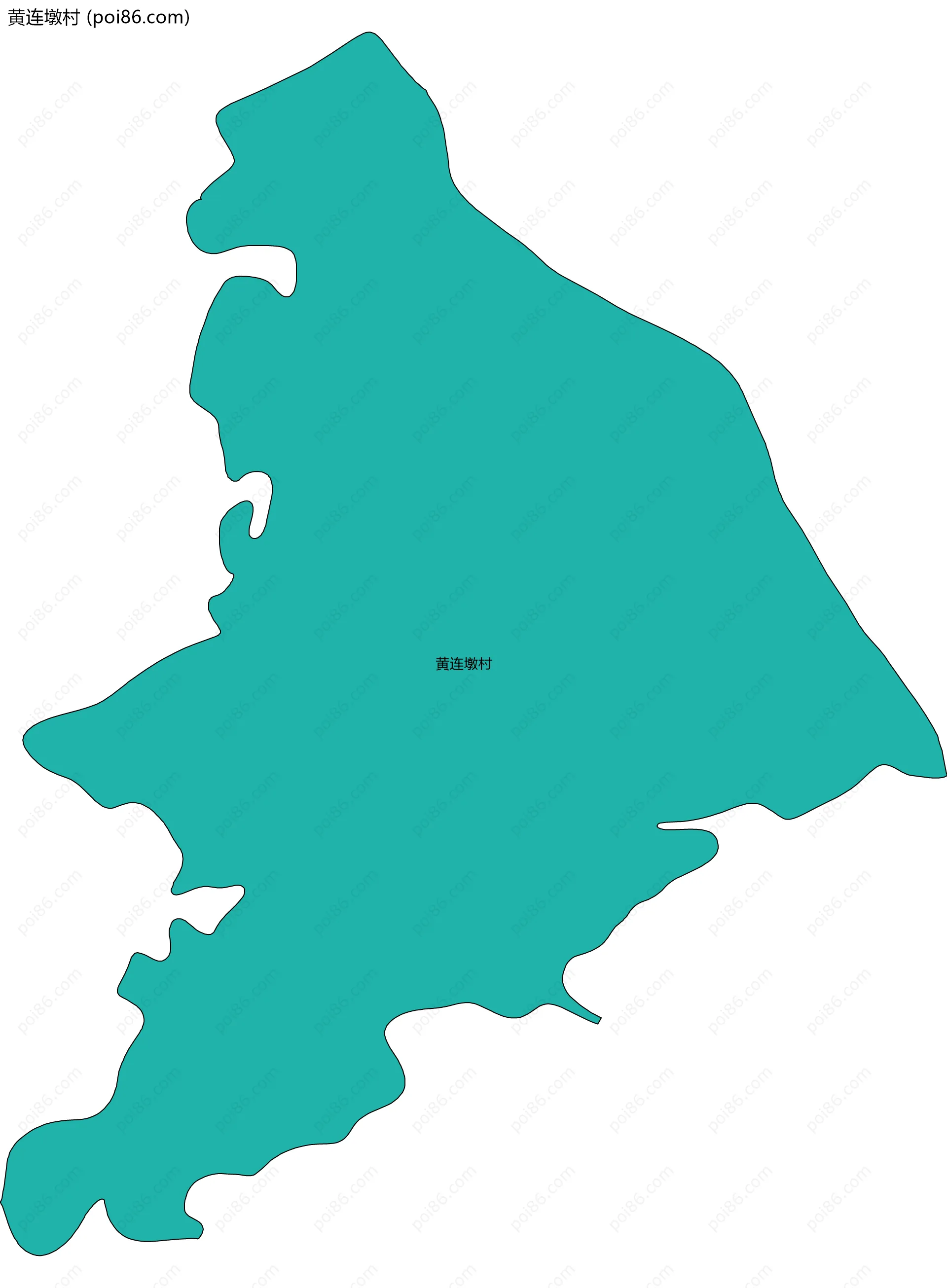 黄连墩村边界地图