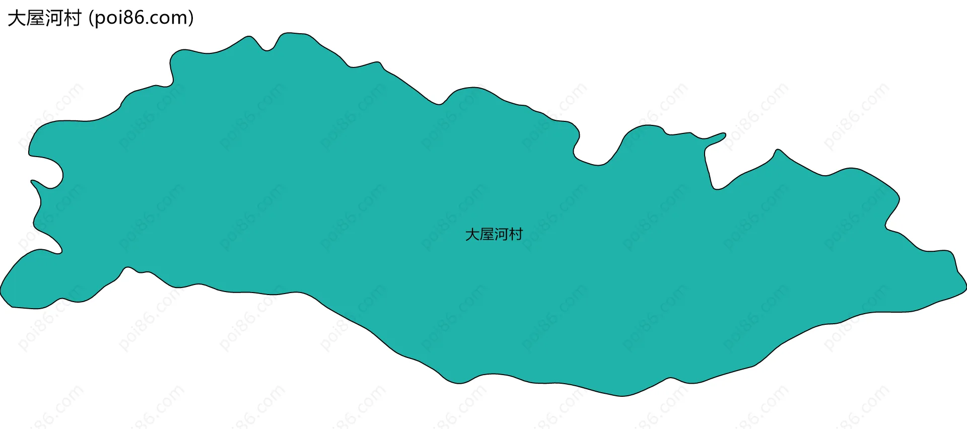 大屋河村边界地图