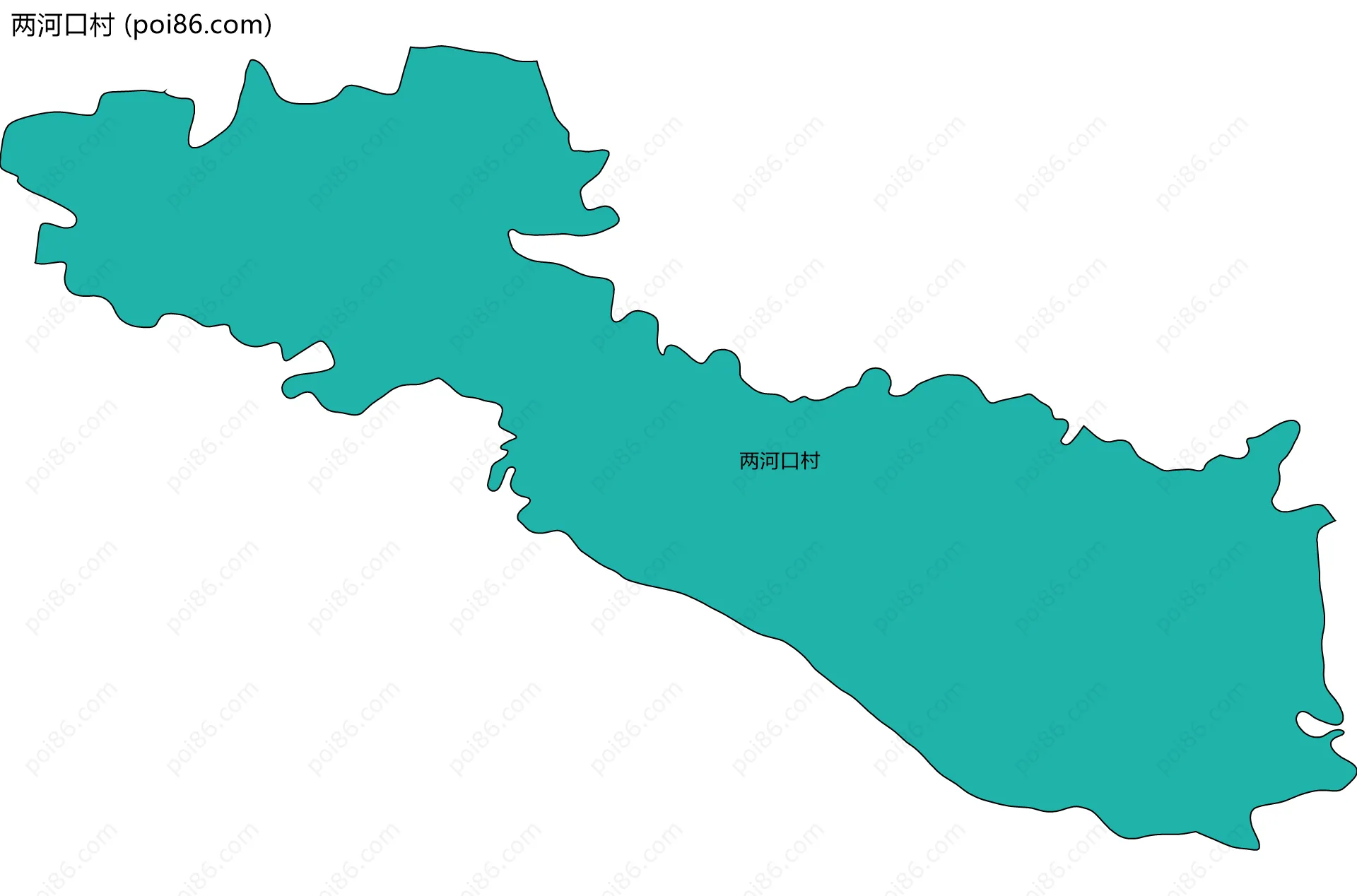 两河口村边界地图