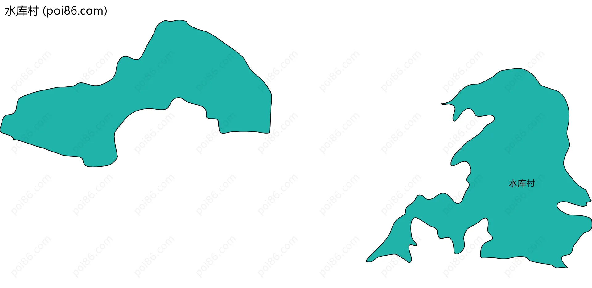 水库村边界地图