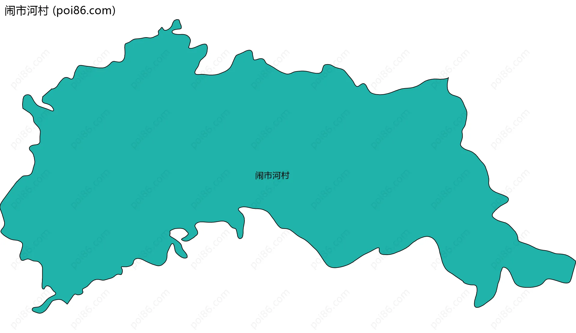 闹市河村边界地图