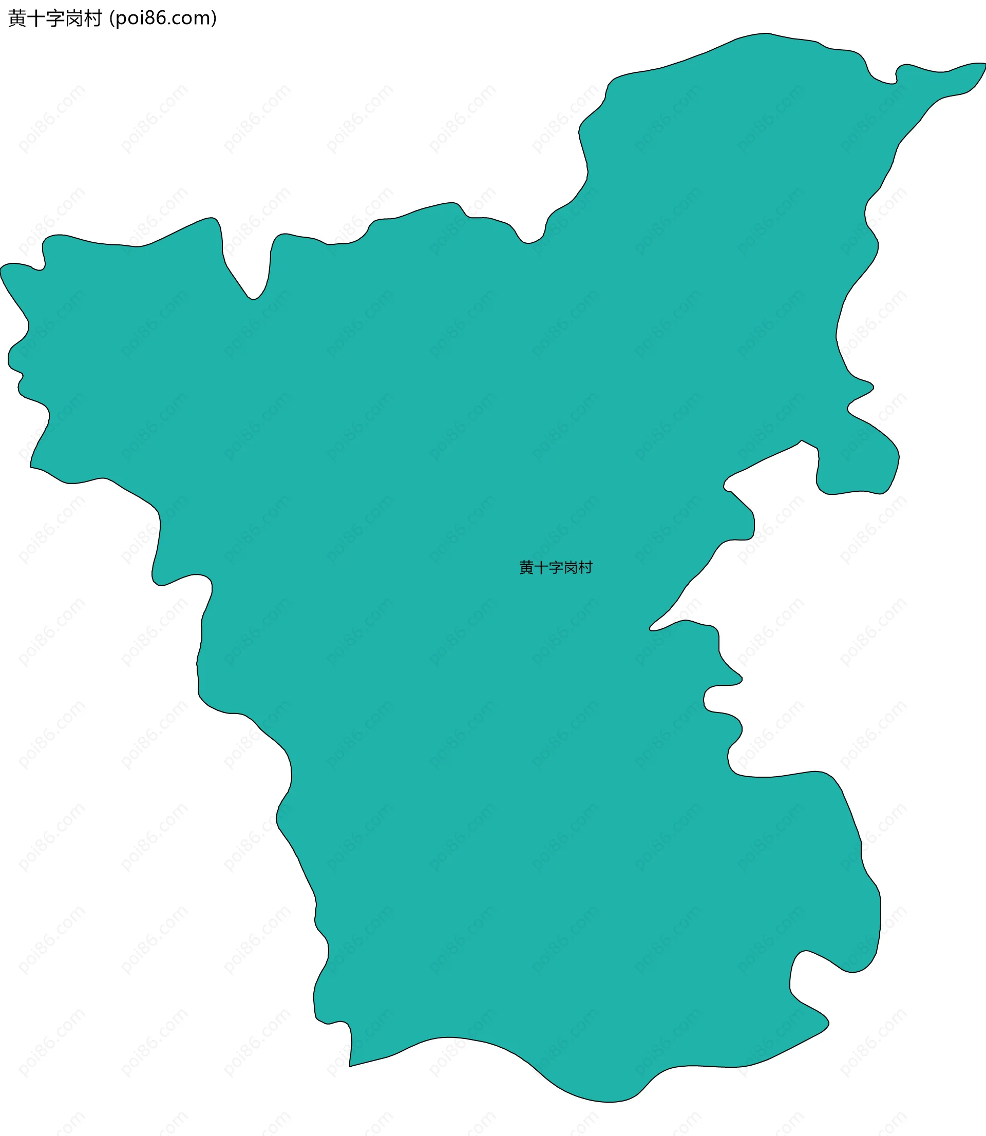 黄十字岗村边界地图