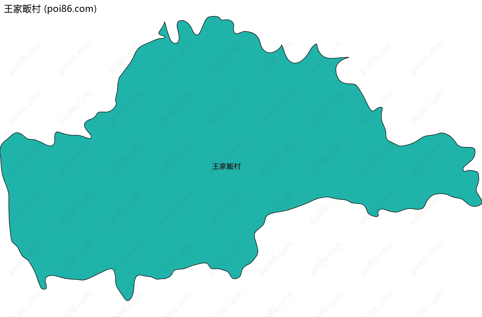 王家畈村边界地图