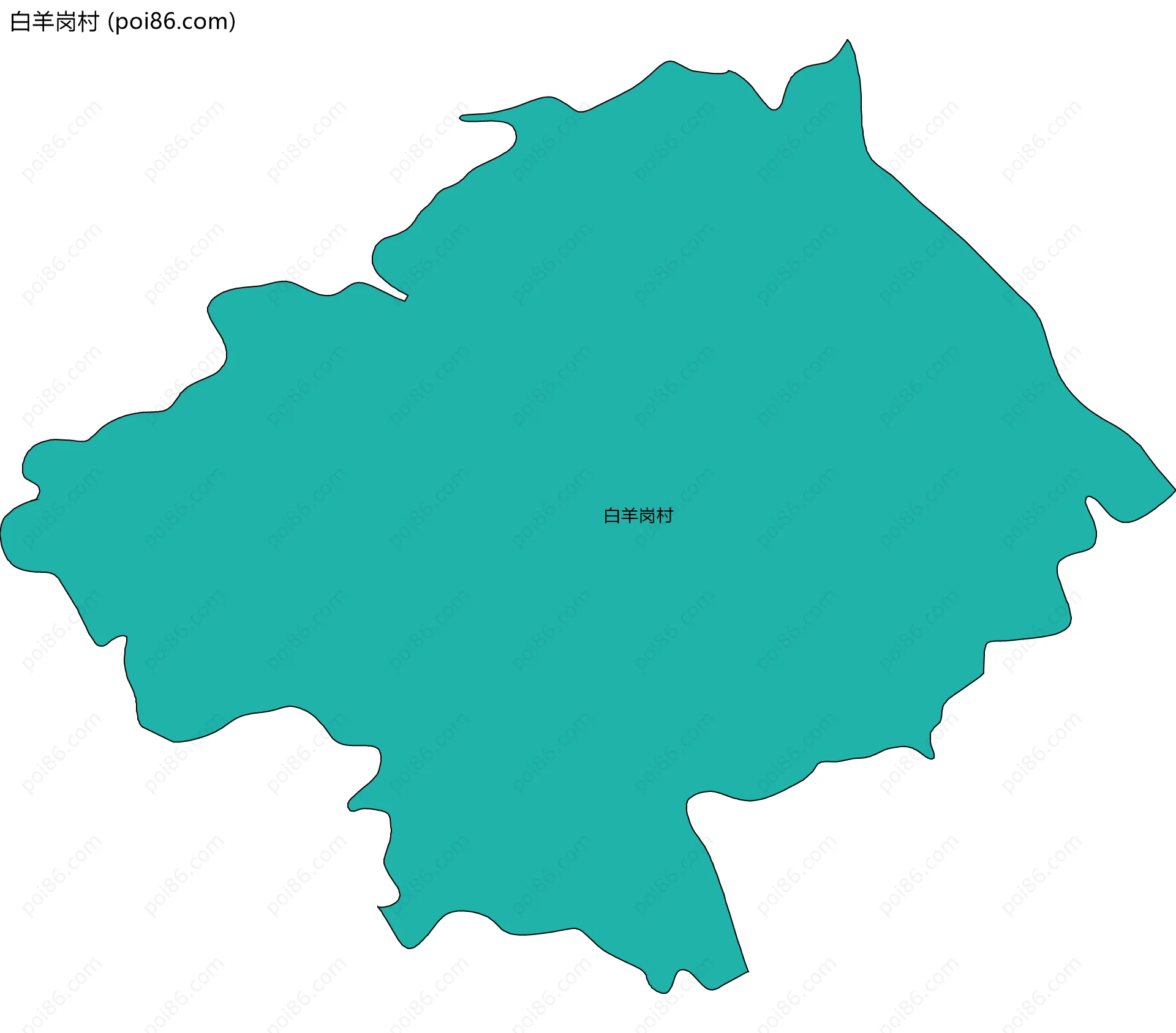 白羊岗村边界地图