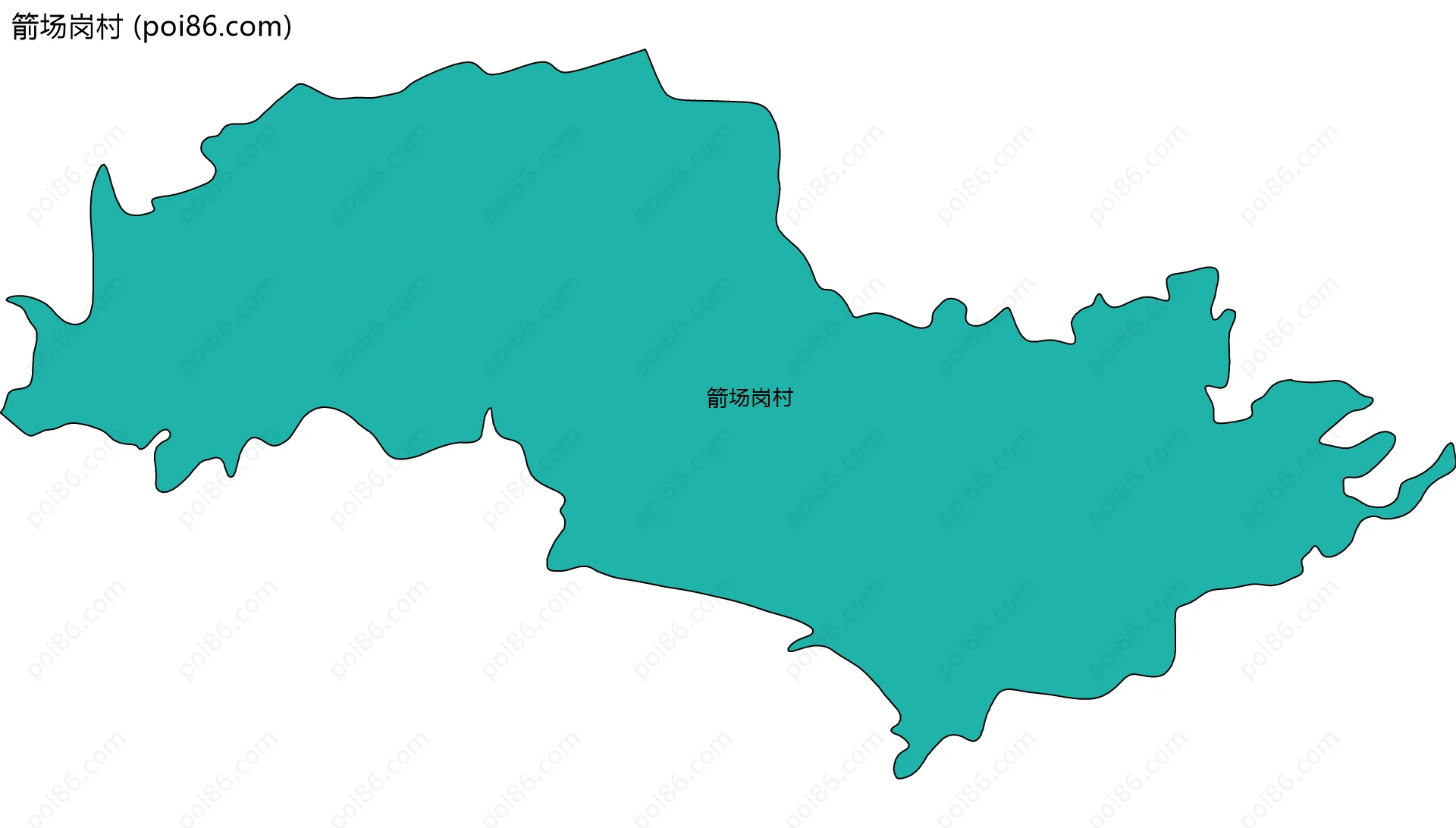 箭场岗村边界地图