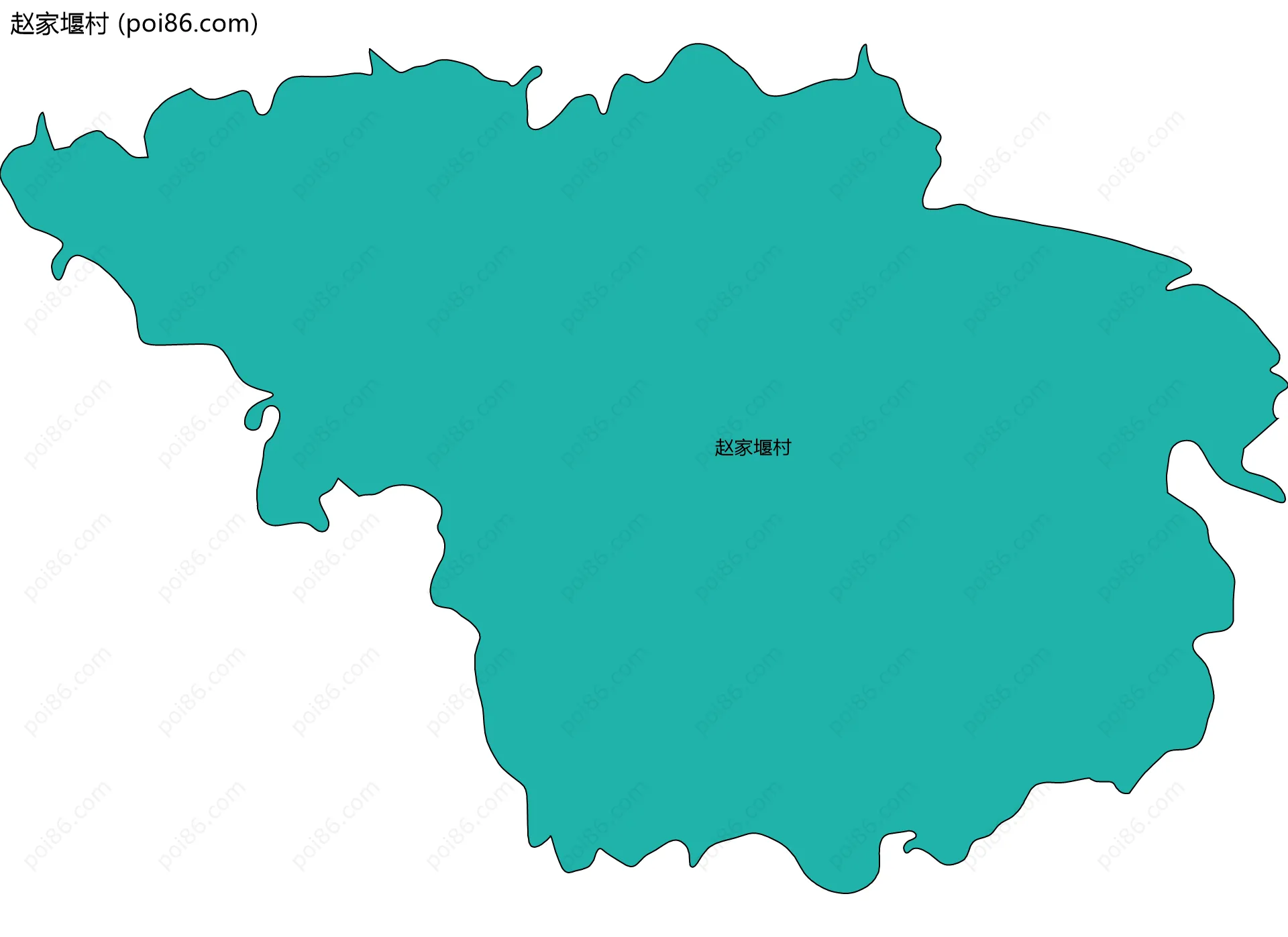 赵家堰村边界地图