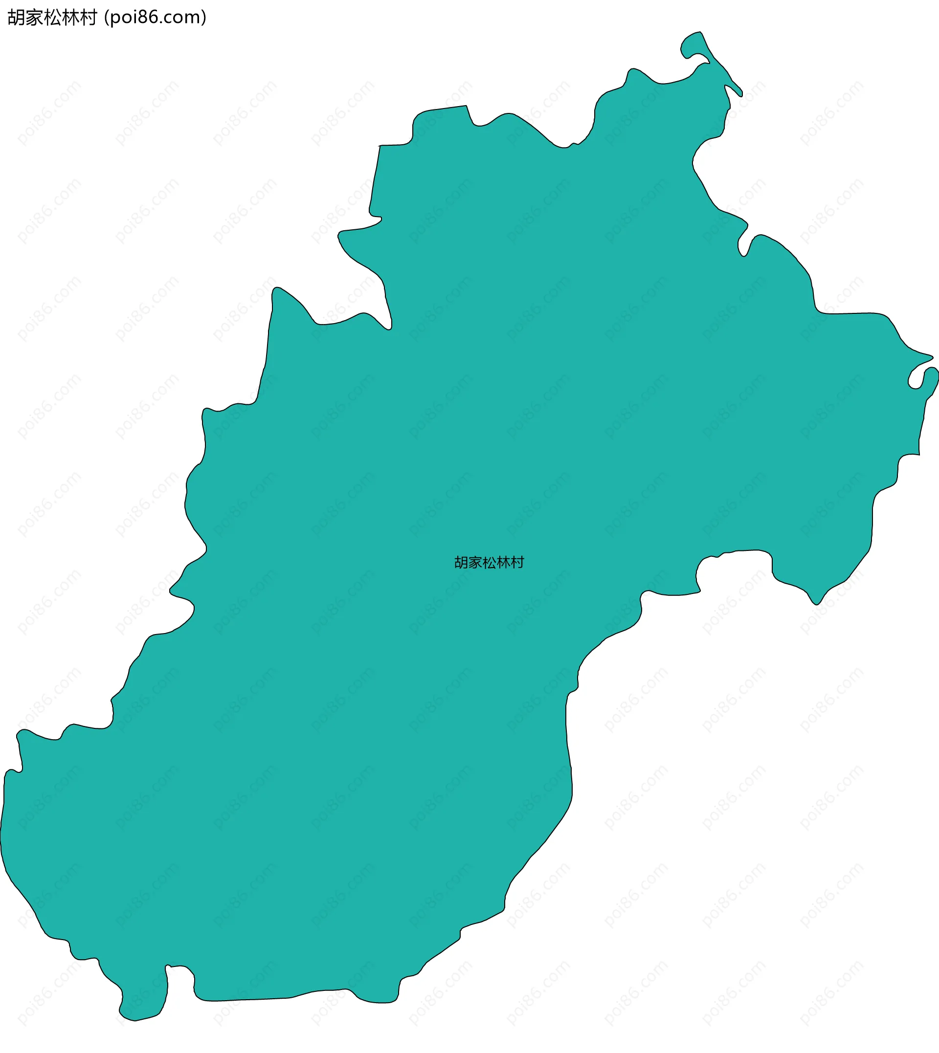 胡家松林村边界地图