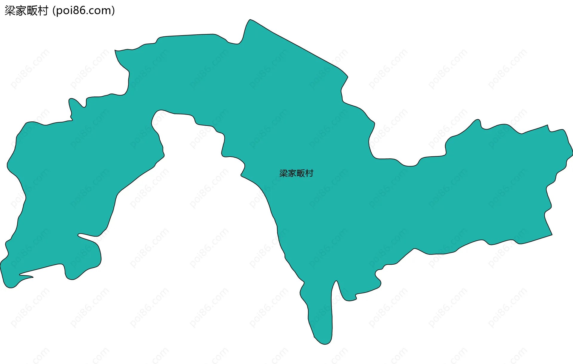 梁家畈村边界地图