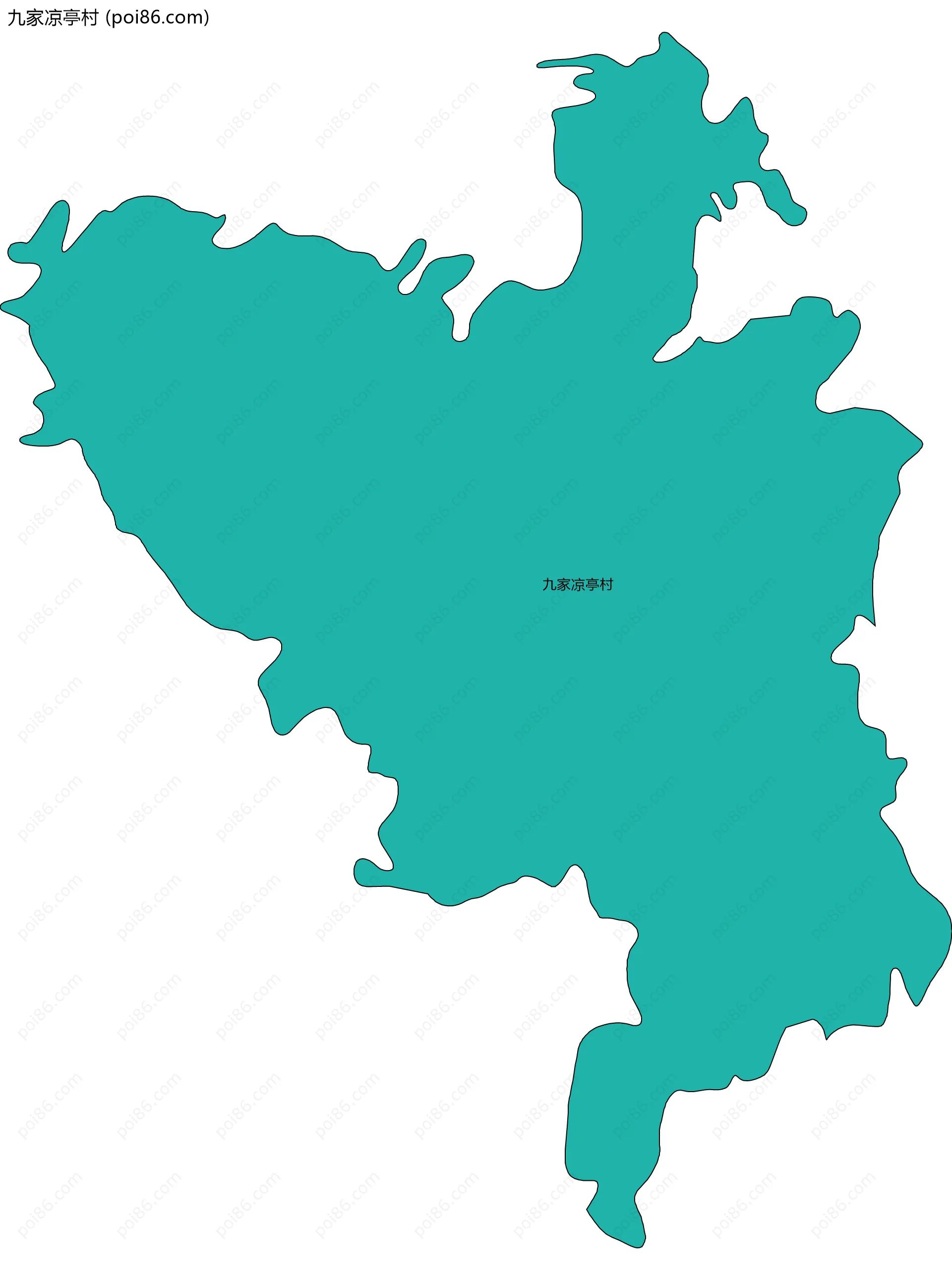 九家凉亭村边界地图