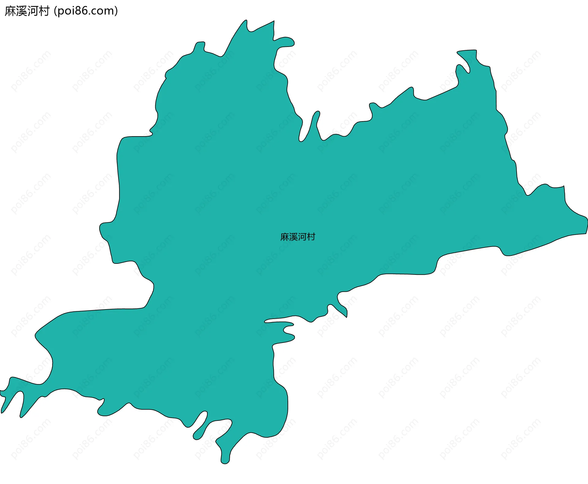 麻溪河村边界地图