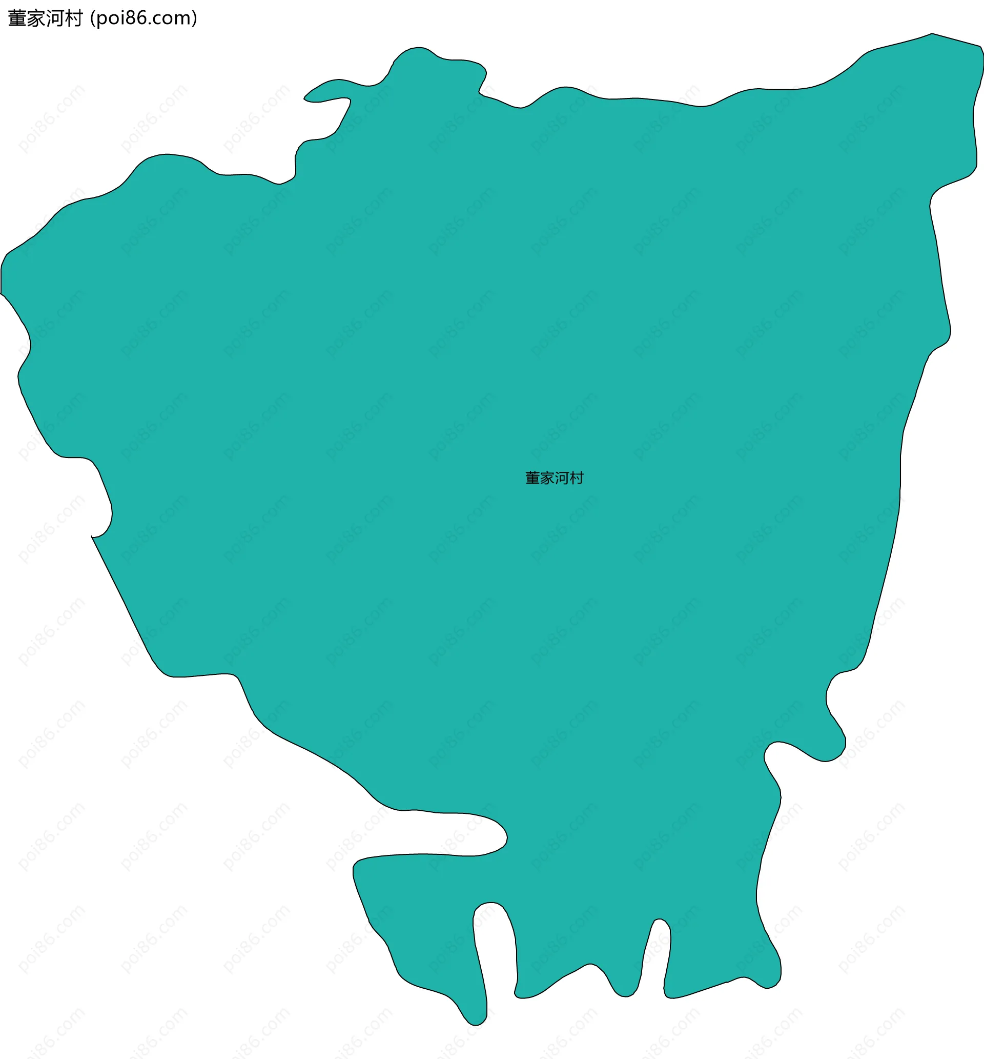 董家河村边界地图