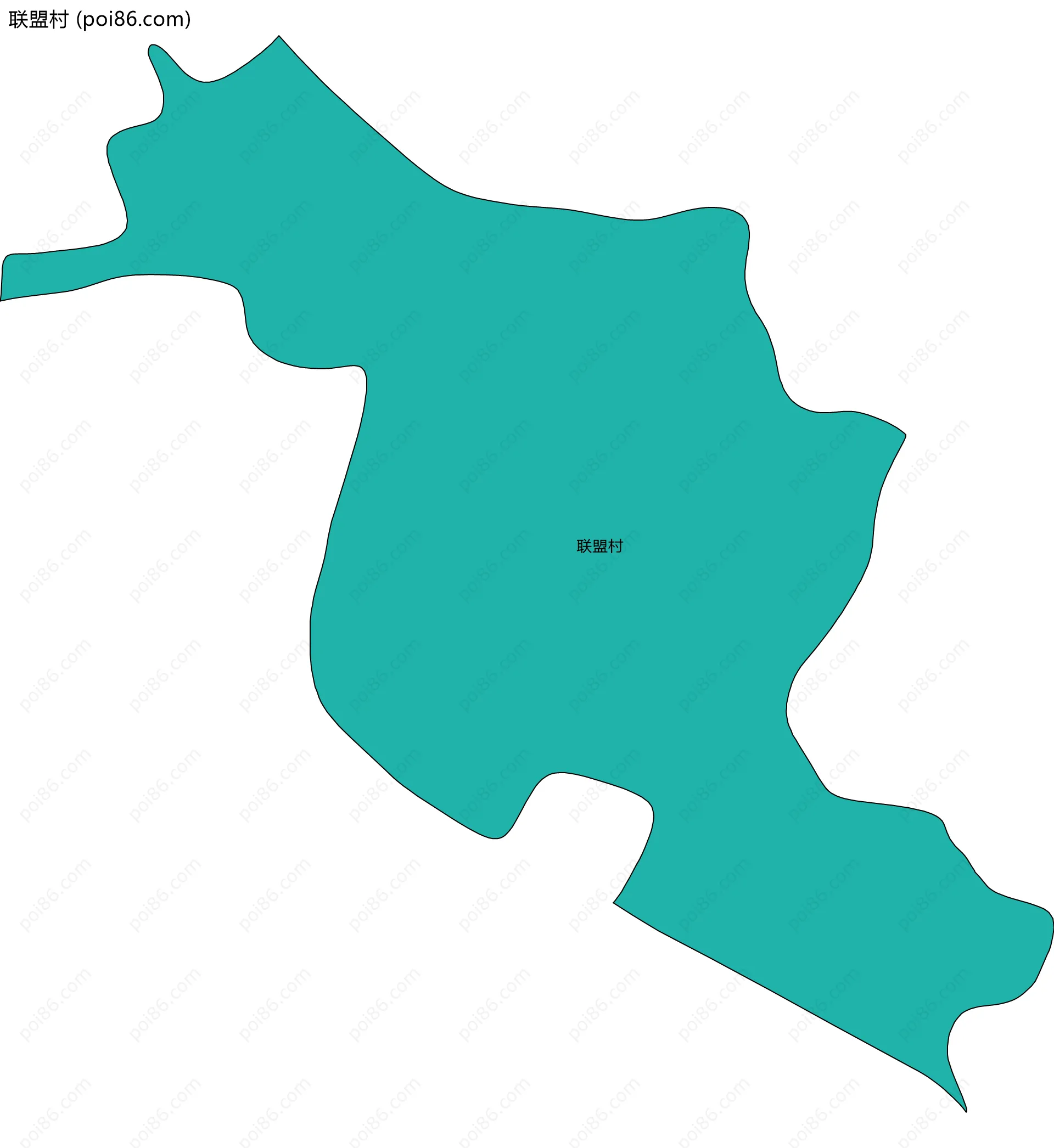 联盟村边界地图