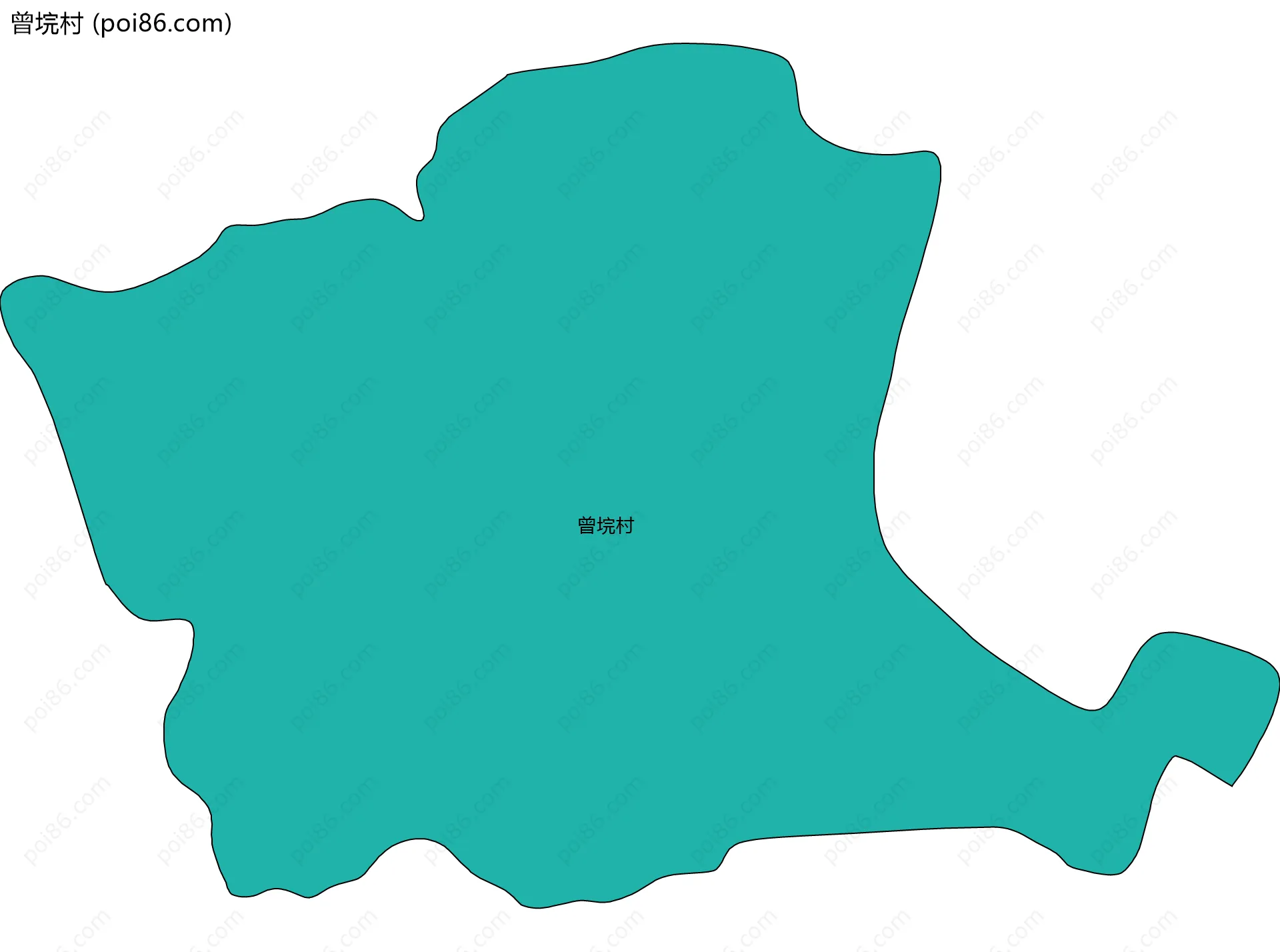 曾垸村边界地图