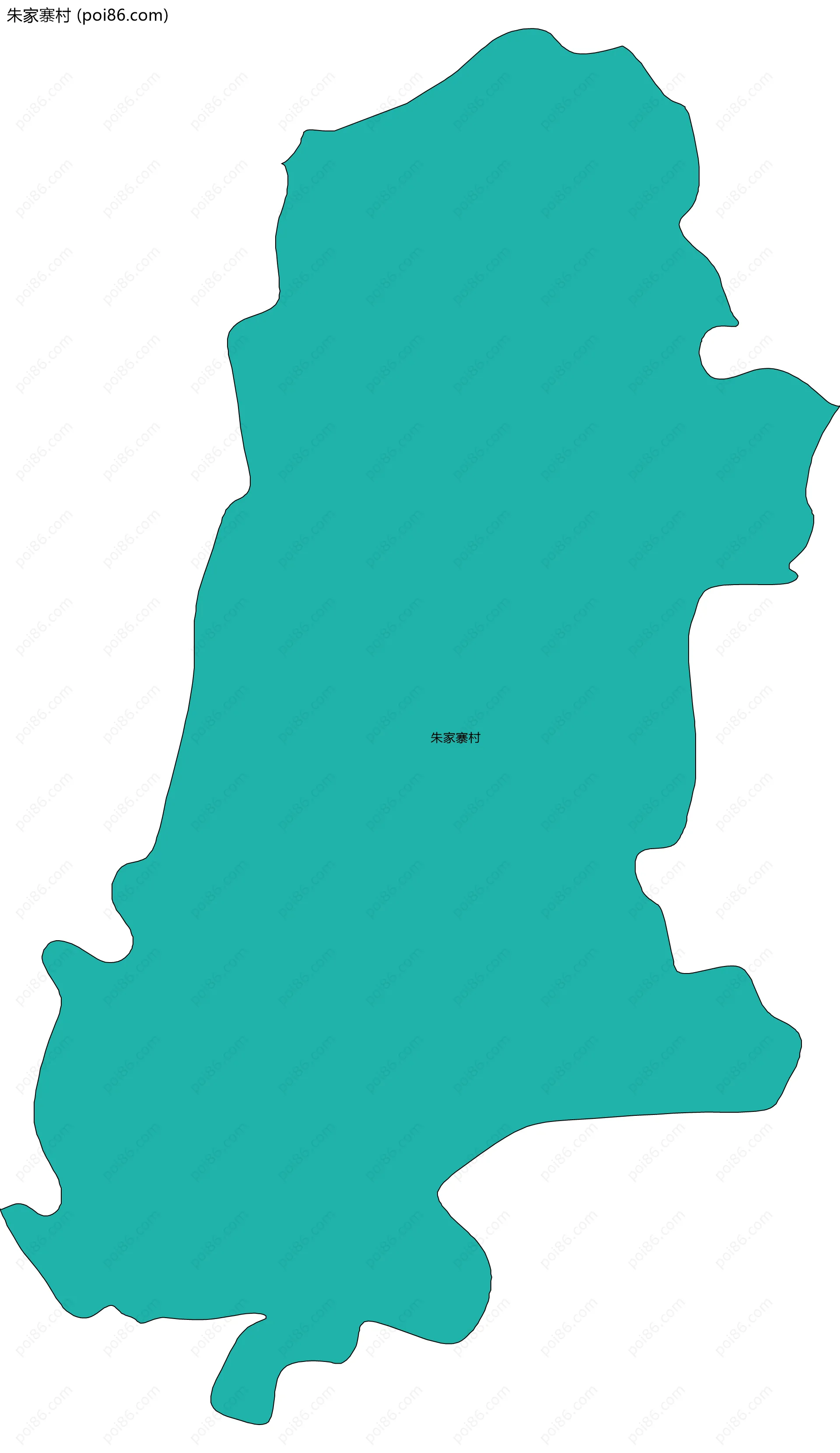 朱家寨村边界地图