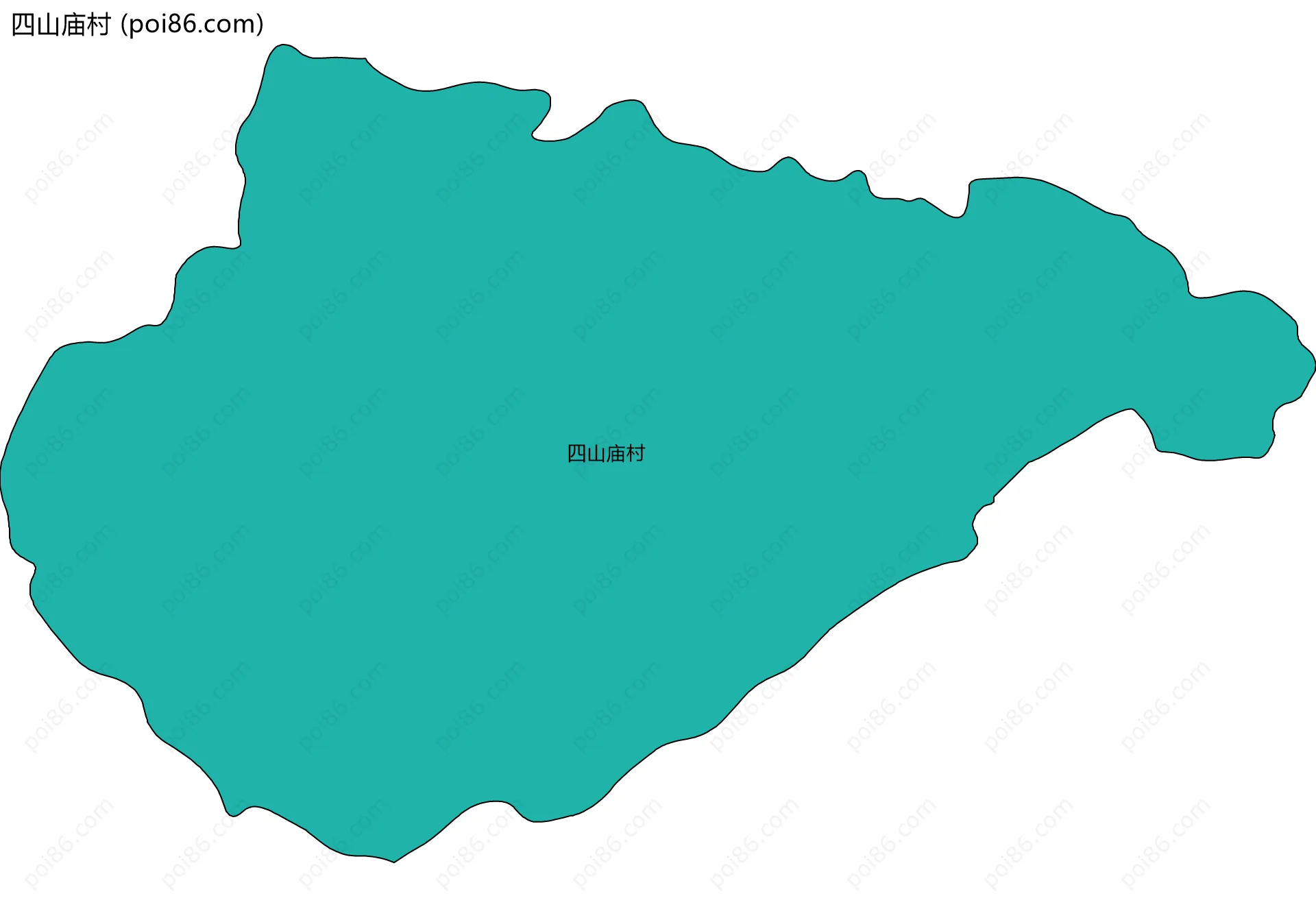 四山庙村边界地图
