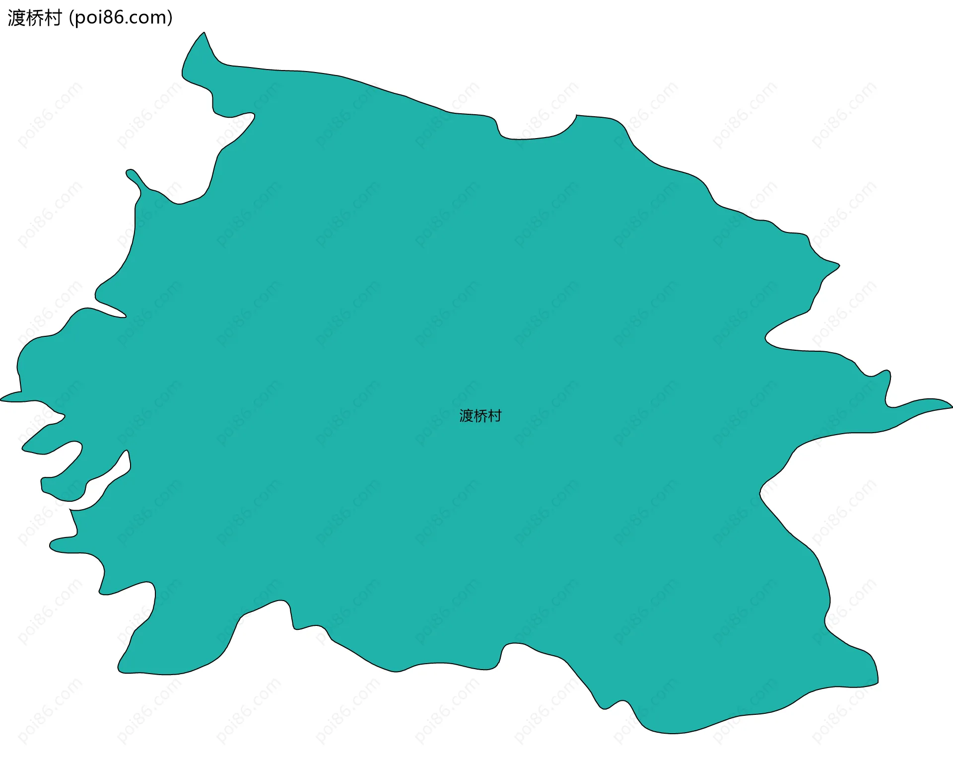 渡桥村边界地图