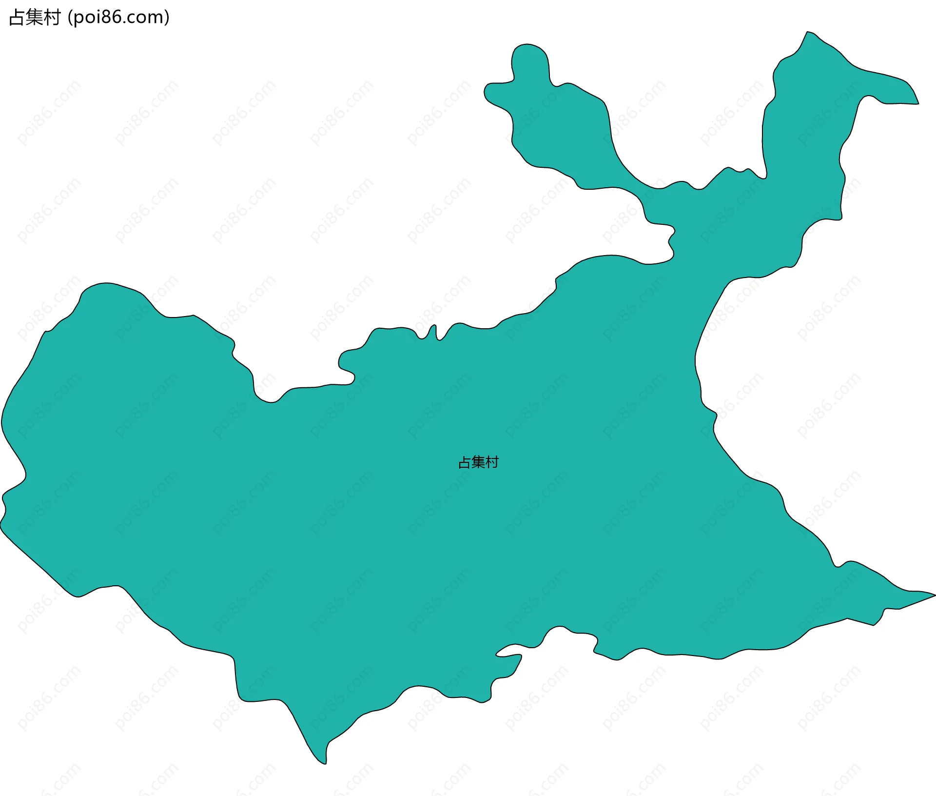 占集村边界地图