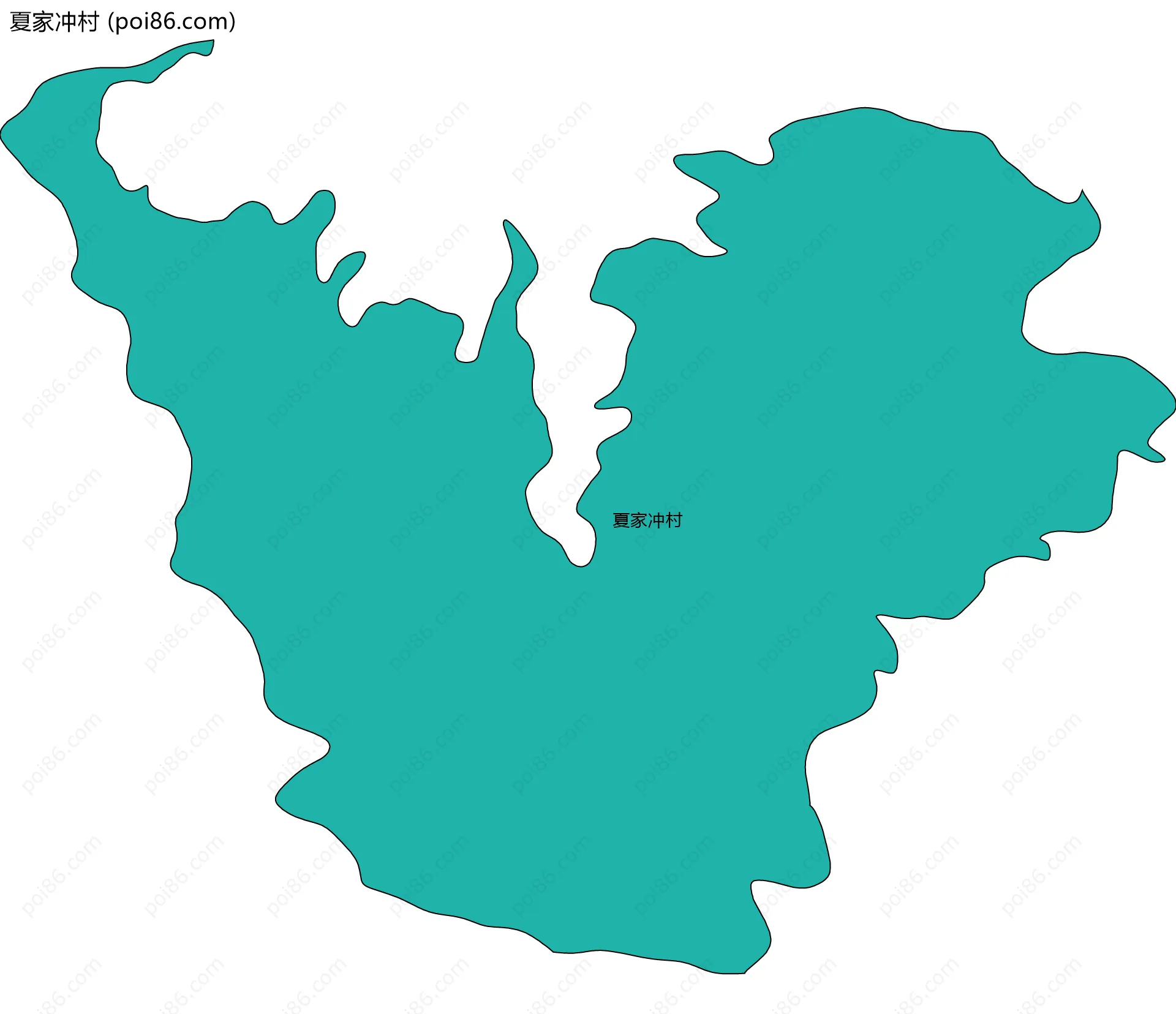 夏家冲村边界地图